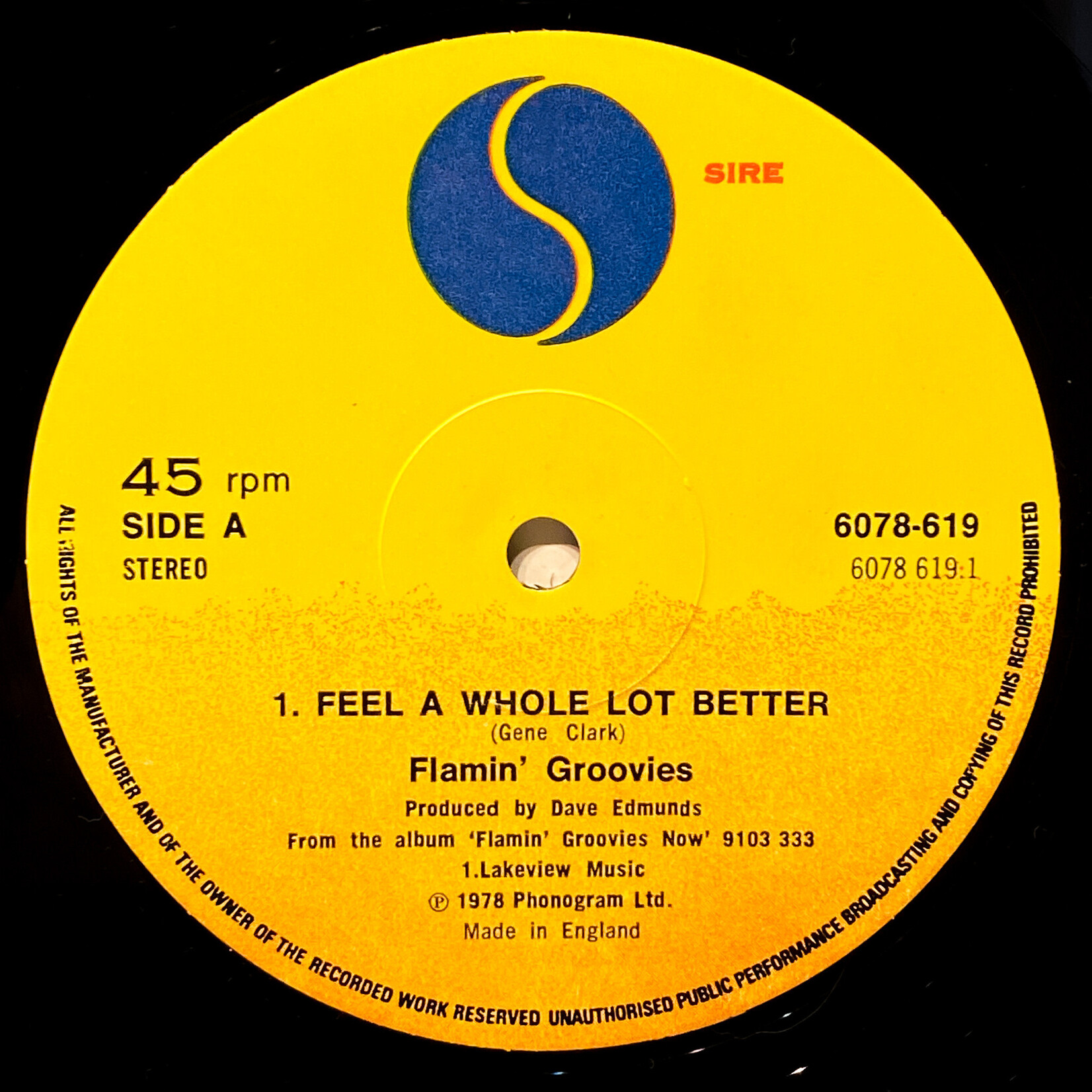 [Nick's Disk Pics] Flamin' Groovies: Feel A Whole Lot Better (12") [SIRE]