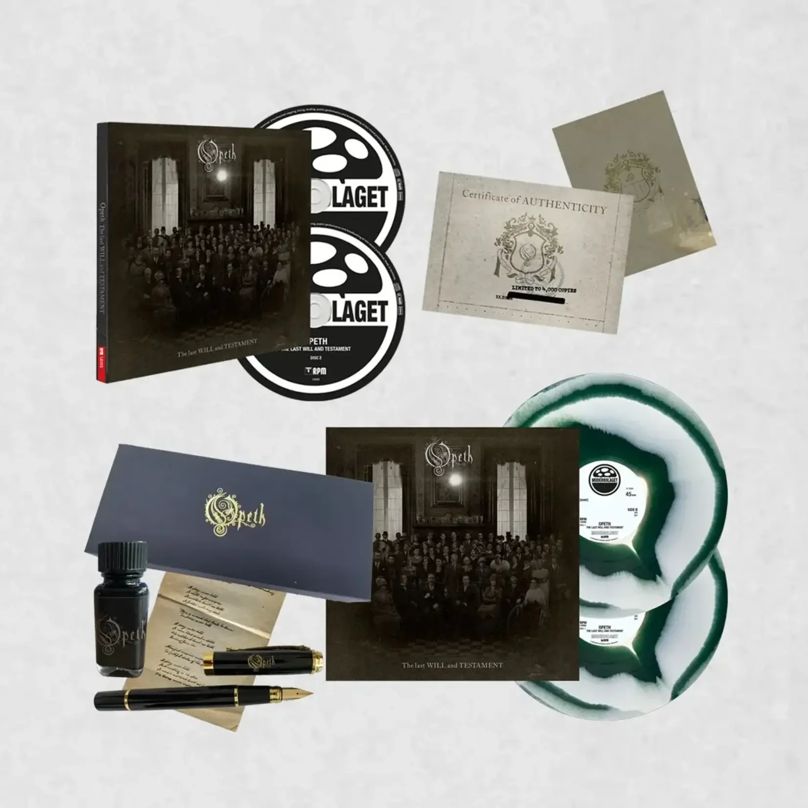 [New] Opeth: The Last Will And Testament (box, White+Dark Green Corona Vinyl + Cd + Blu-Ray Boxset) [WARNER]