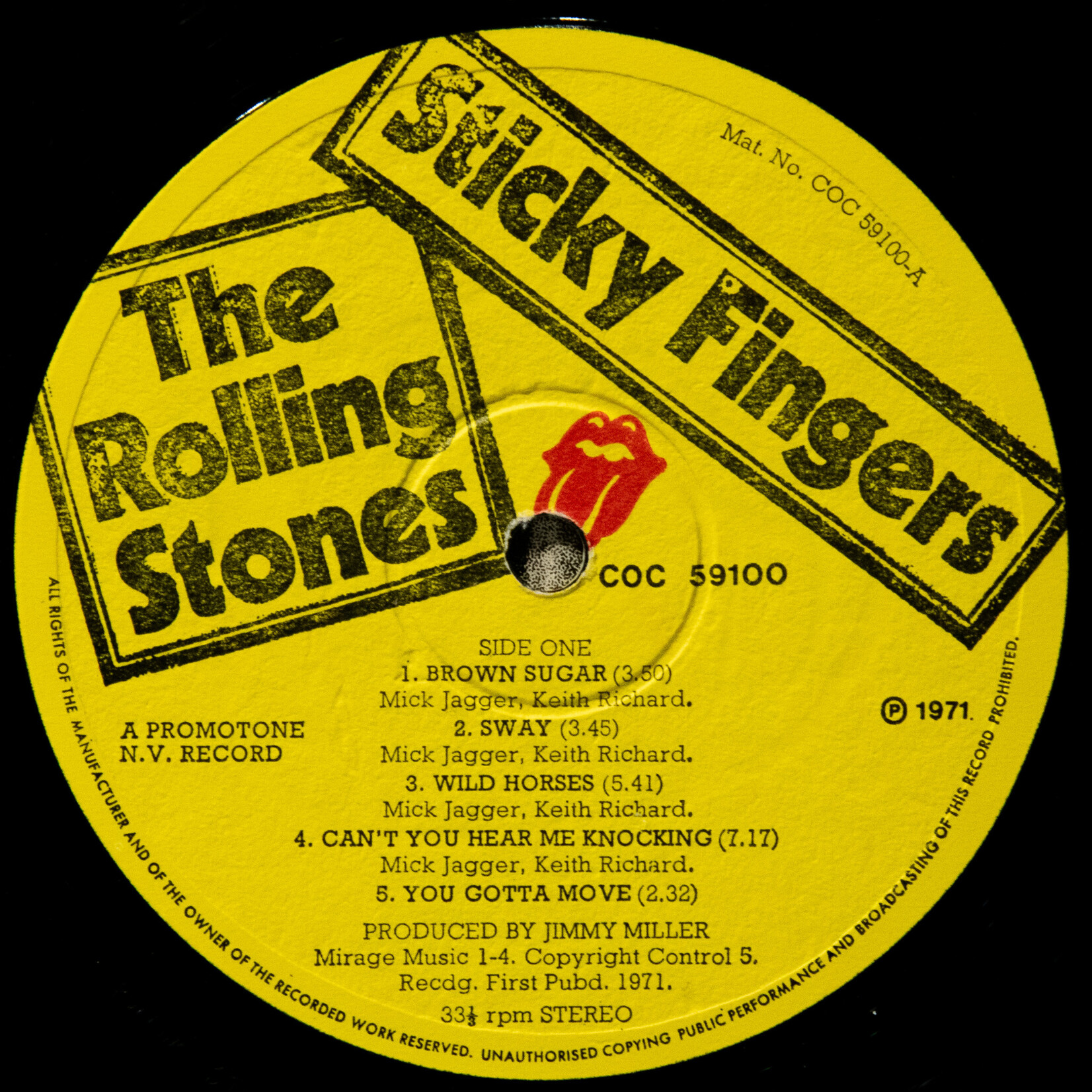 [Nick's Disk Pics] Rolling Stones: Sticky Fingers (w/ inserts) [ROLLING STONES]