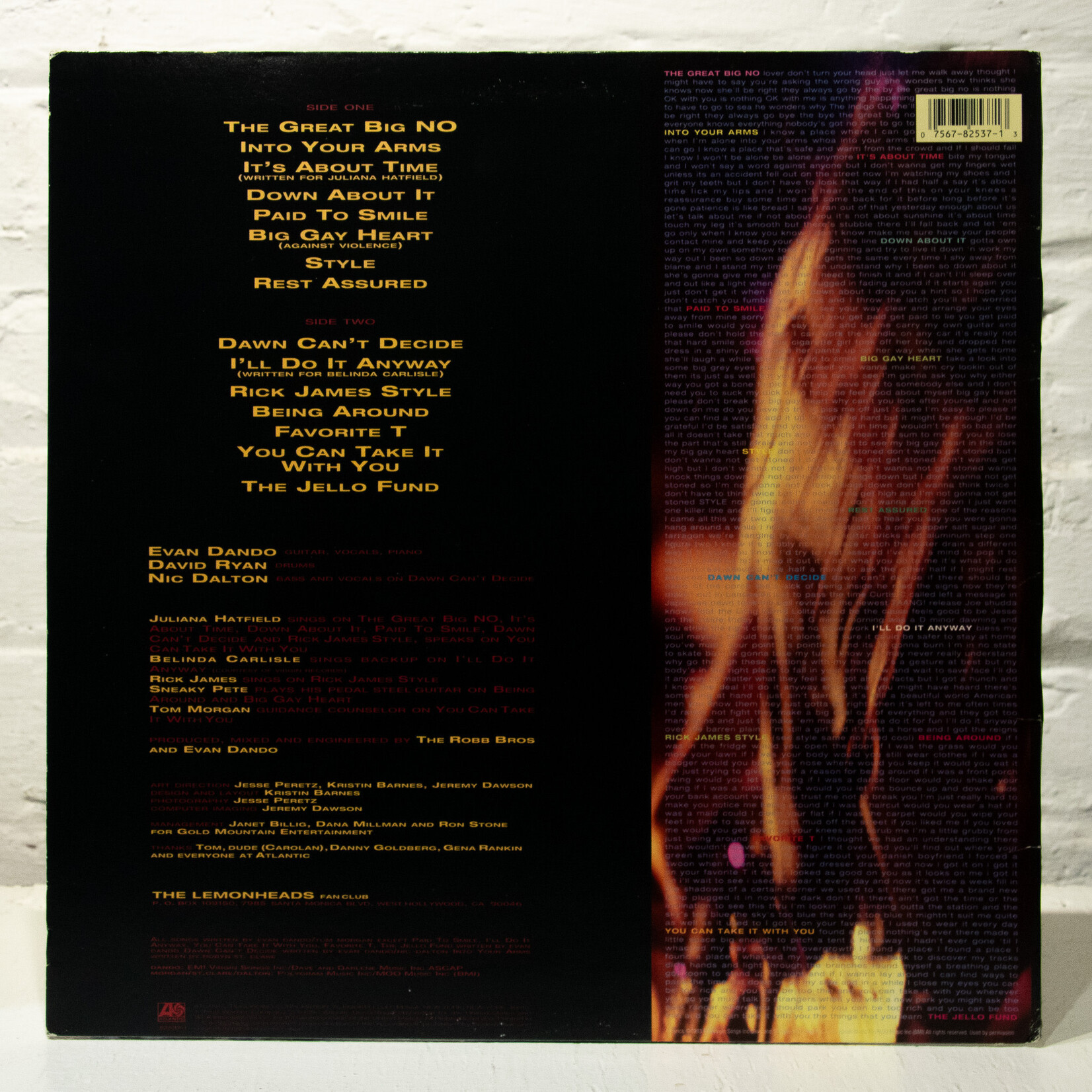 [Nick's Disk Pics] Lemonheads: Come On Feel (Green Wax) [ATLANTIC]