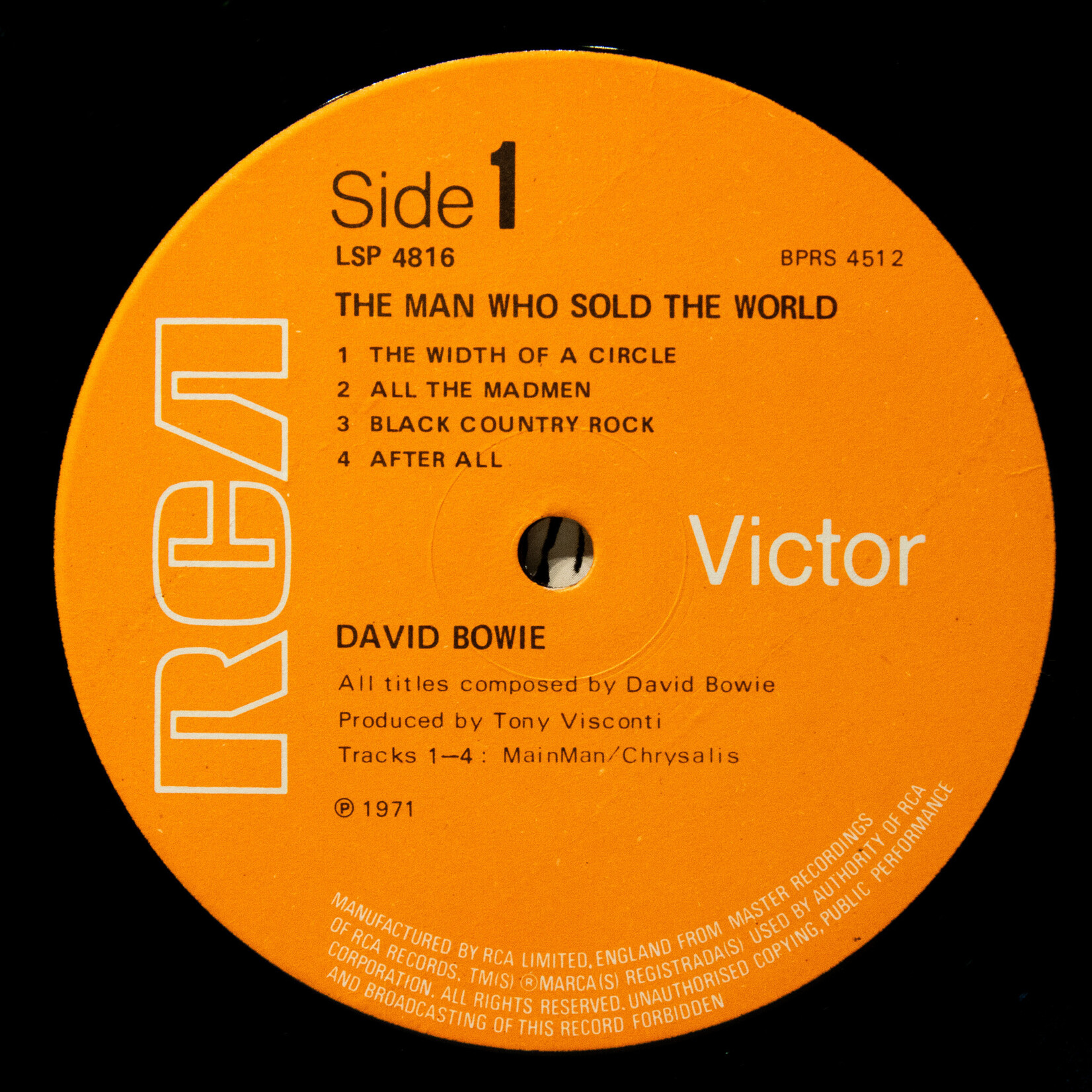 [Nick's Disk Pics] Bowie, David: The Man Who Sold The World (w/ OG Inner & Poster) [RCA]