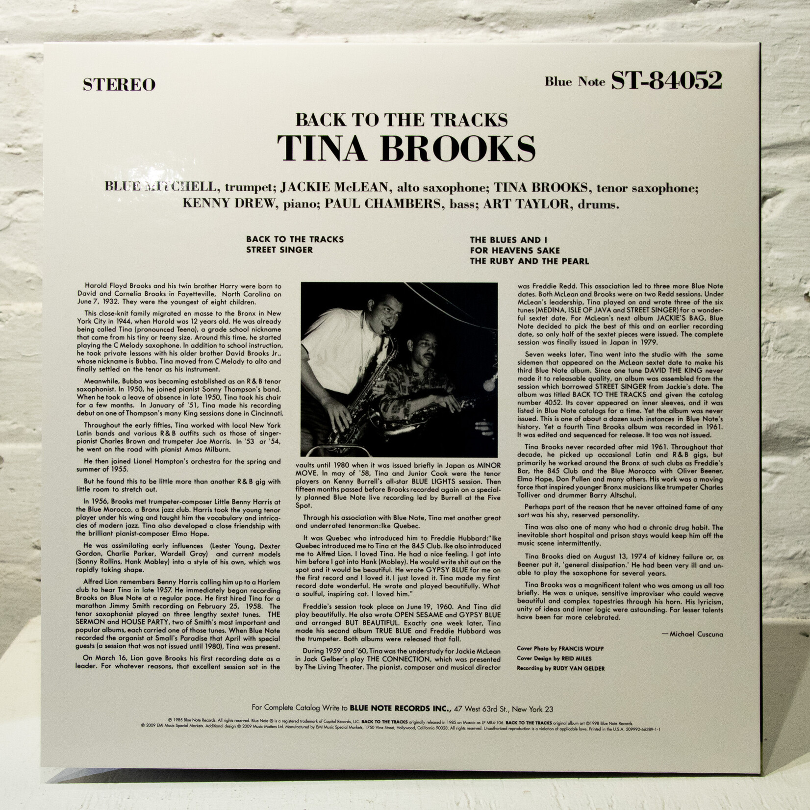[Nick's Disk Pics] Brooks, Tina: Back to the Tracks [BLUENOTE]