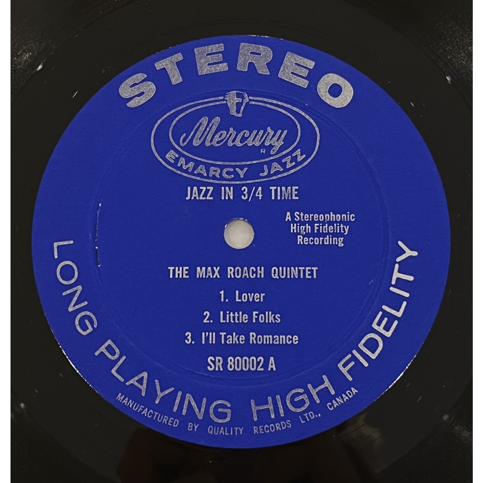 [Nick's Disk Pics] Roach, Max: Jazz In 3/4 Time [MERCURY EMARCY JAZZ]
