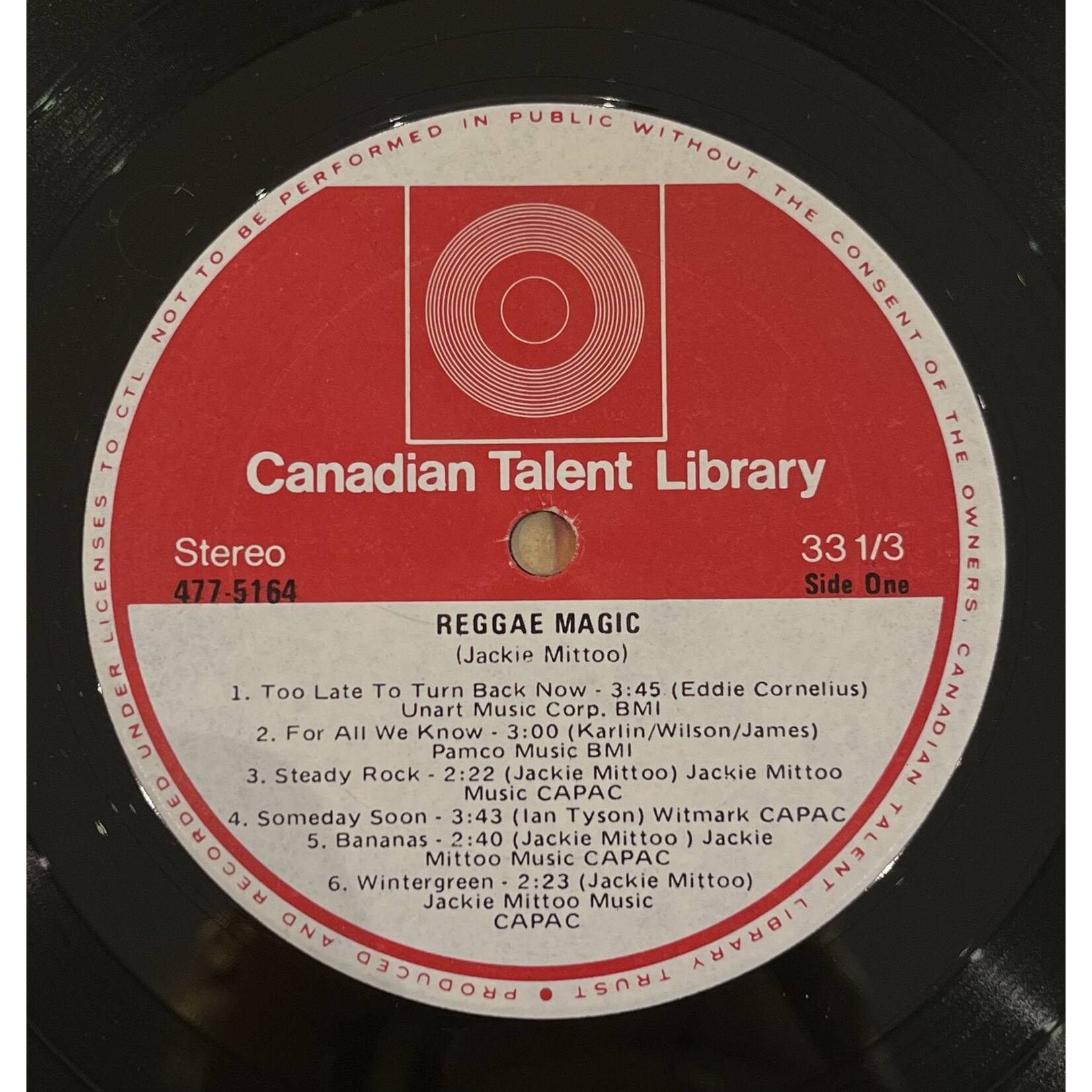 [Nick's Disk Pics] Mittoo, Jackie: Reggae Magic! [CANADIAN TALENT LIBRARY]