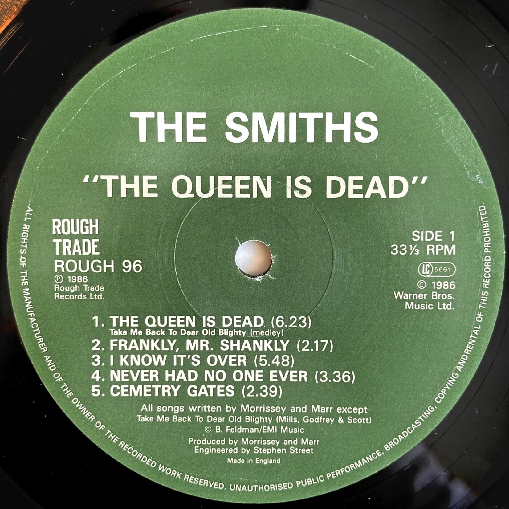 [Nick's Disk Pics] Smiths: The Queen Is Dead [ROUGH TRADE]
