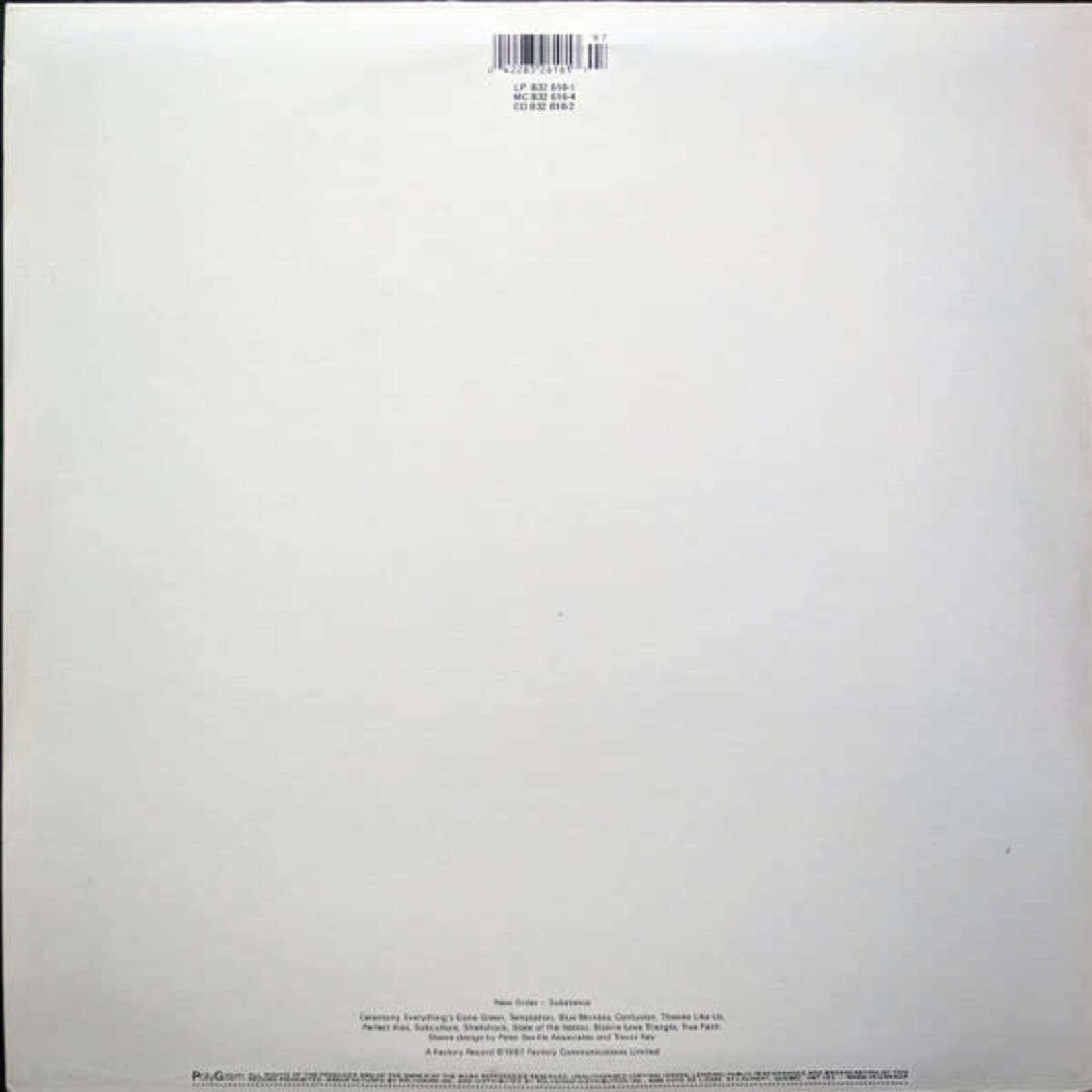 [Kollectibles] New Order: Substance 1987 [Vintage]