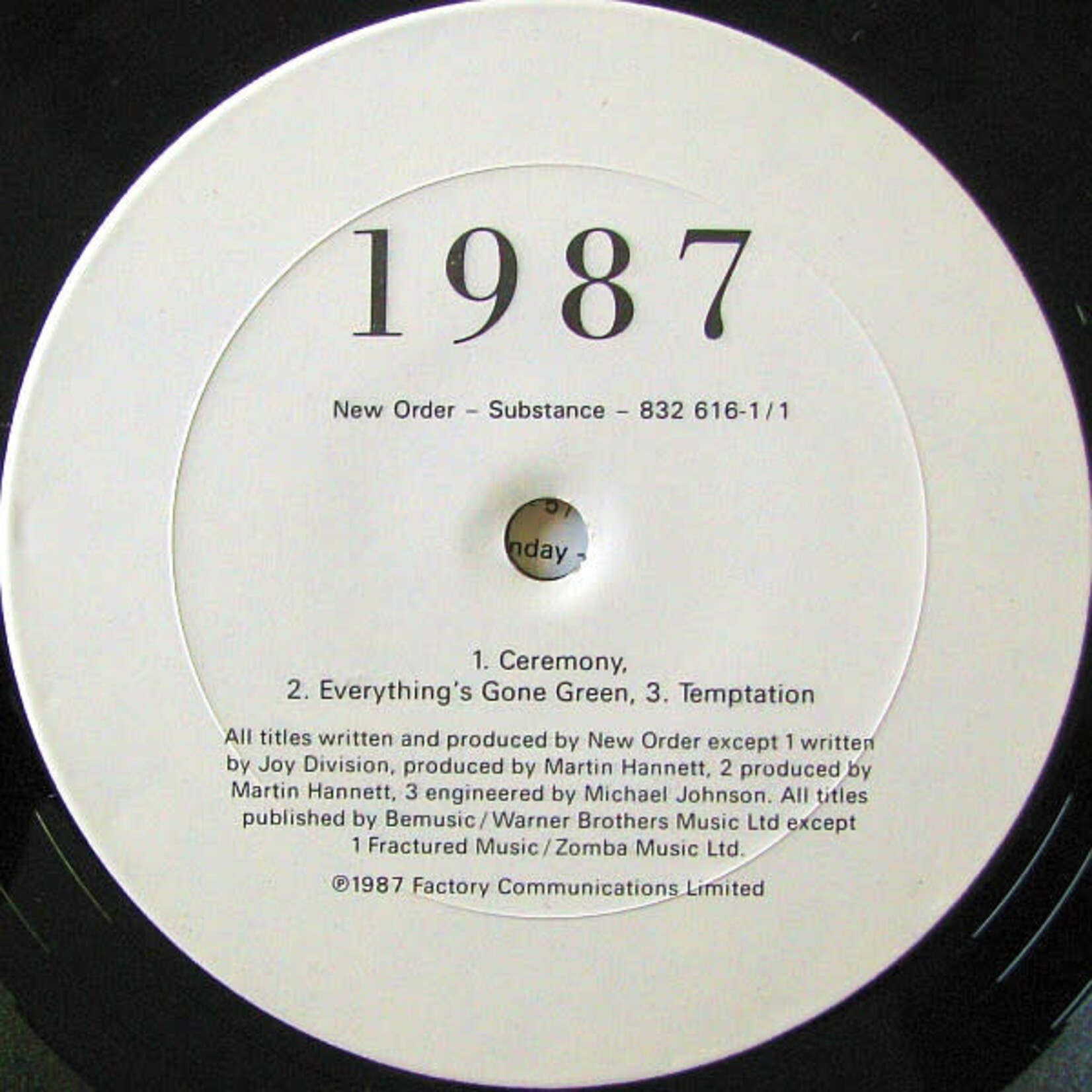 [Kollectibles] New Order: Substance 1987 [Vintage]