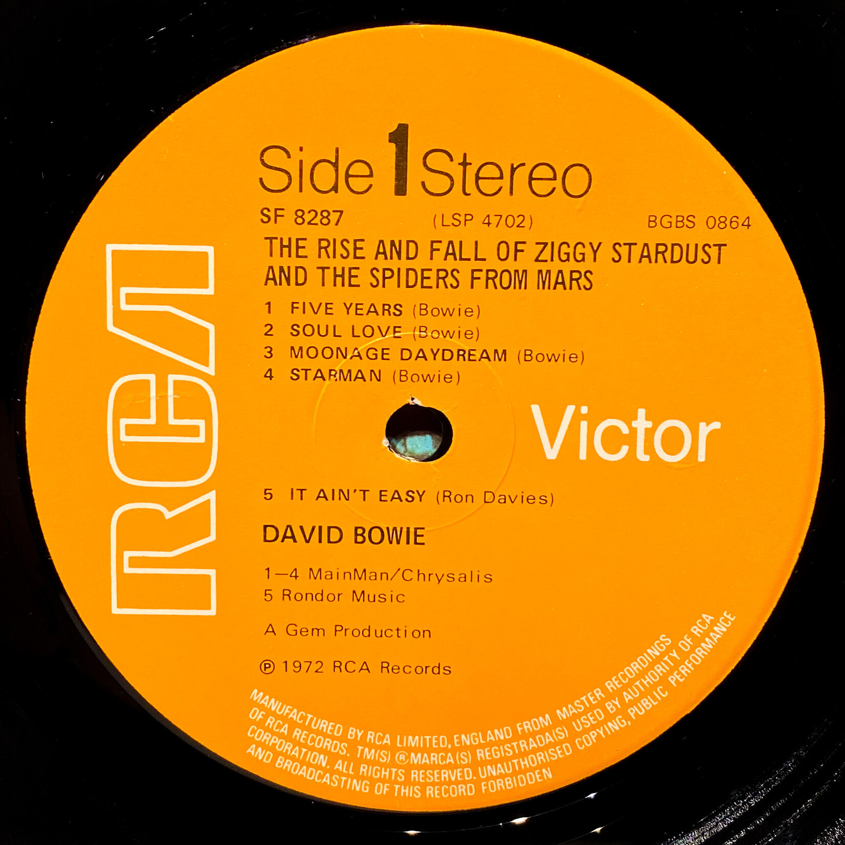 Bowie, David: The Rise And Fall Of Ziggy Stardust [RCA