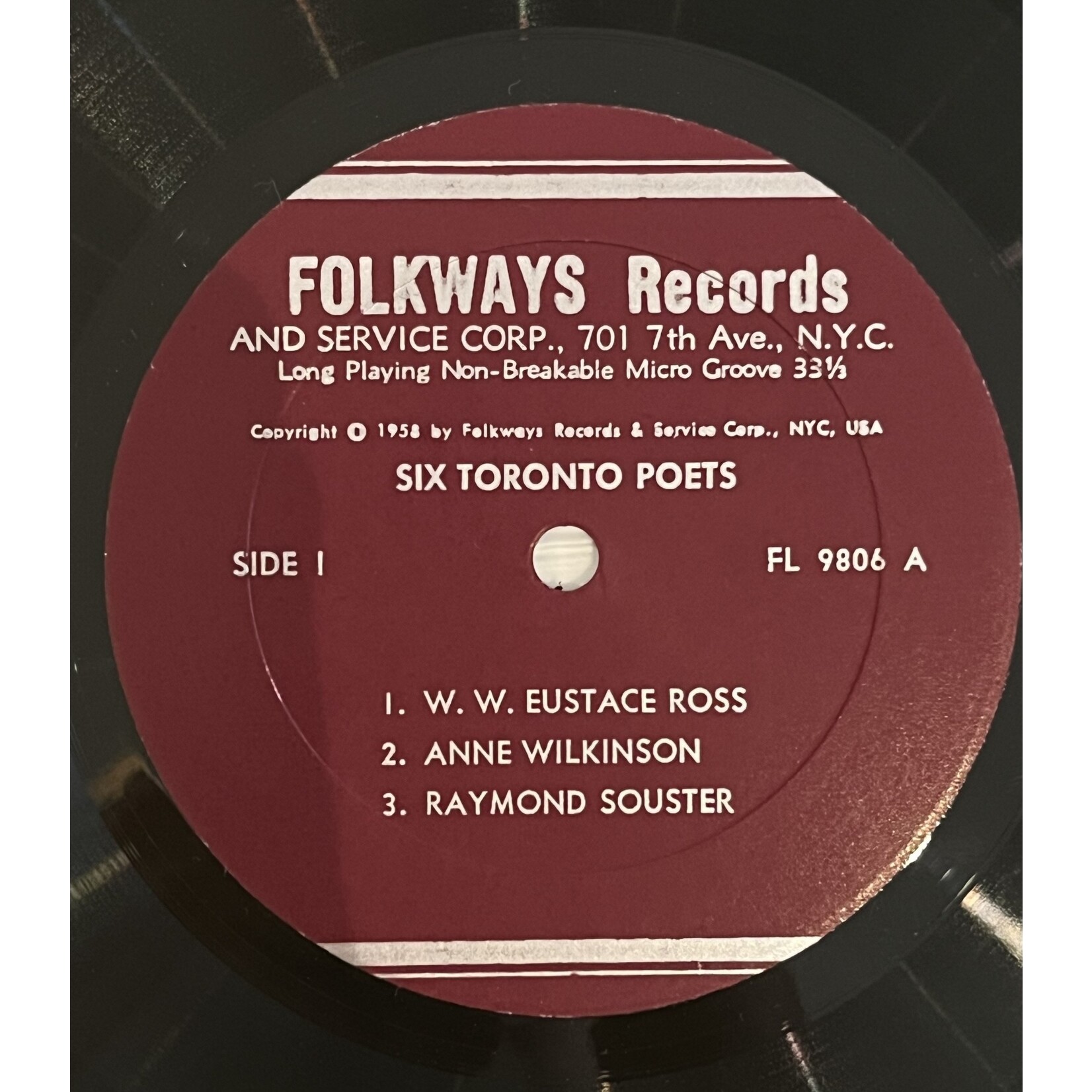 [Kollectible Vinyl] Various Artists: Six Toronto Poets [FOLKWAYS]
