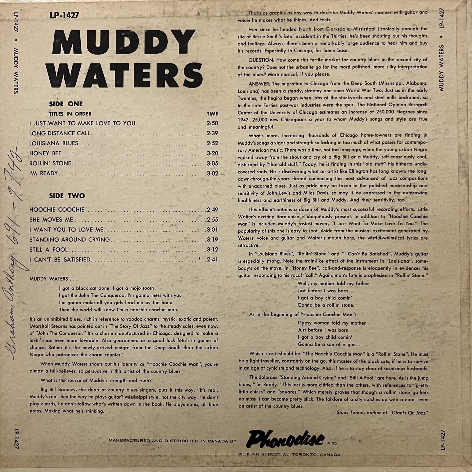[Kollectible Vinyl] Waters, Muddy: The Best Of Muddy Waters [CHESS]