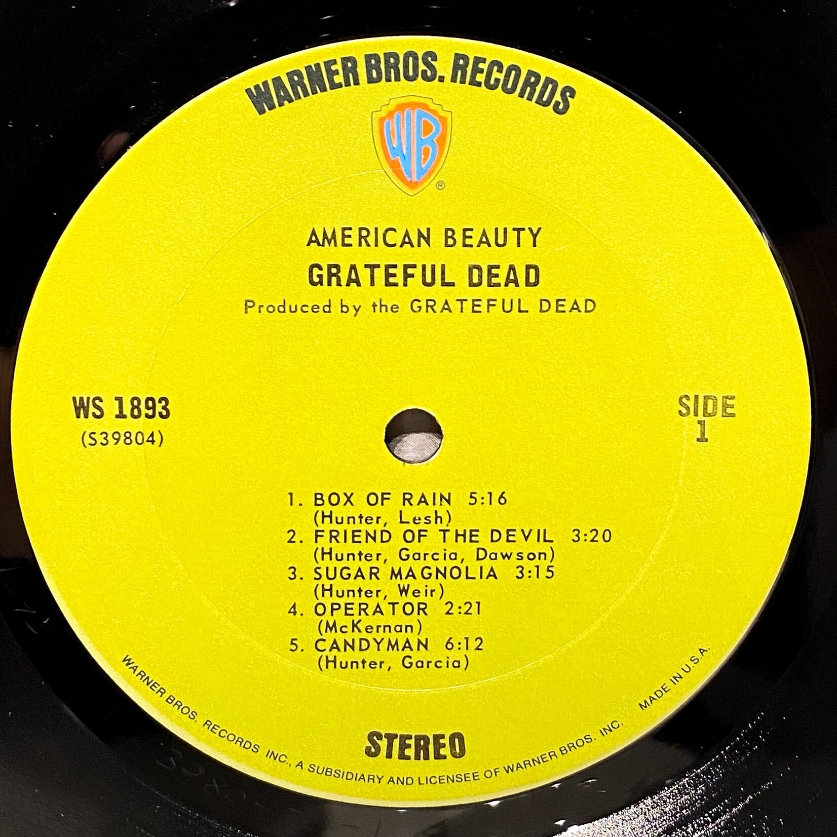 [Nick's Disk Pics] Grateful Dead: American Beauty [WARNER]