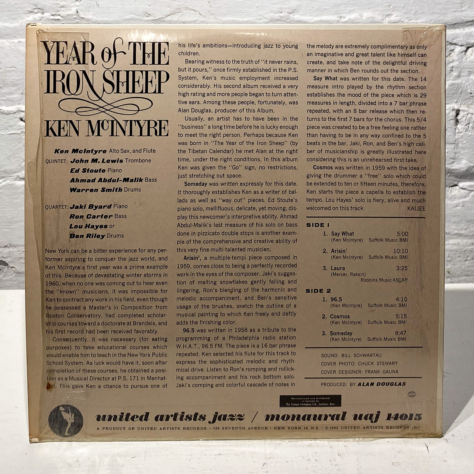 [Nick's Disk Pics] McIntyre, Ken: Year Of The Iron Sheep [UNITED ARTISTS JAZZ]
