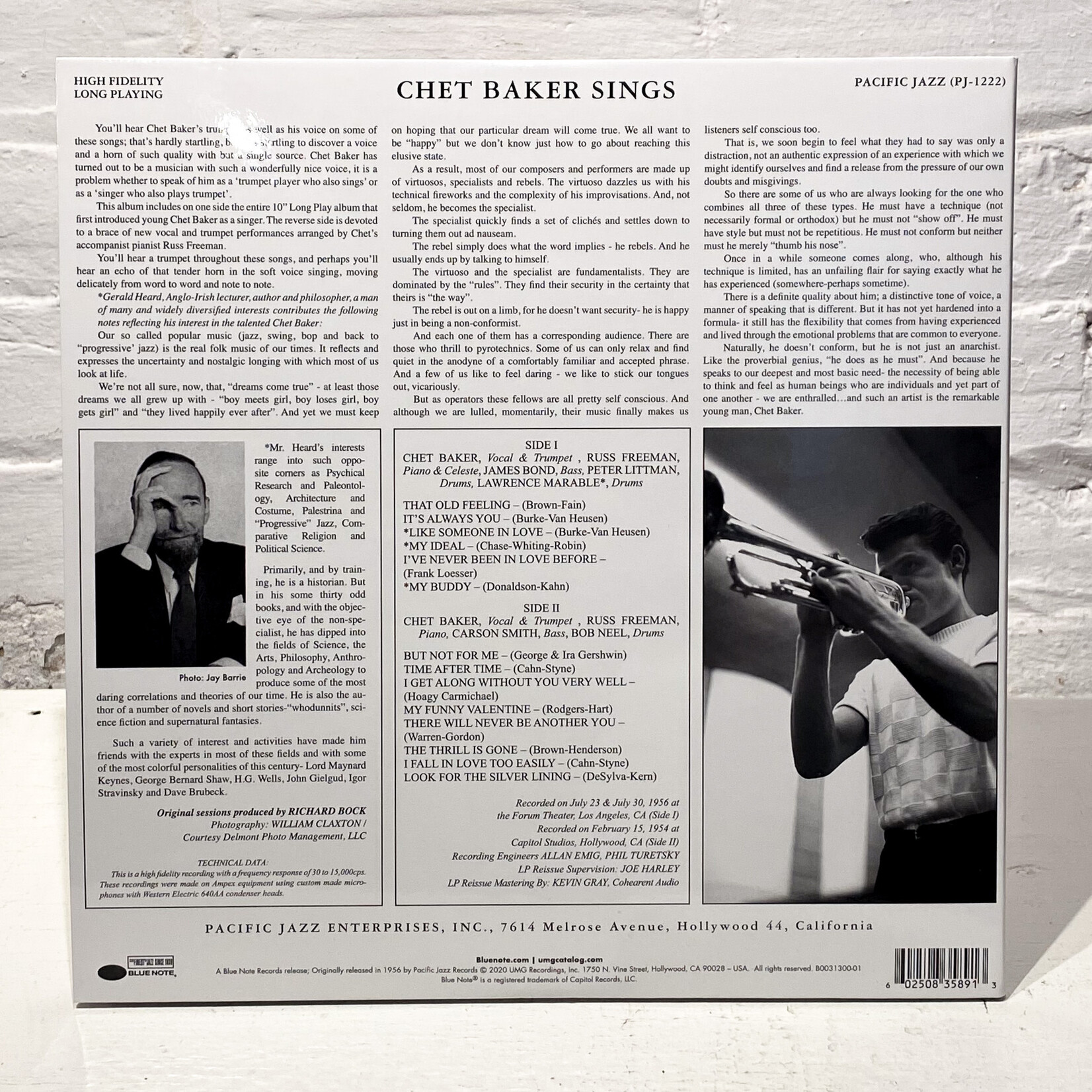[Nick's Disk Pics] Baker, Chet: Chet Baker Sings [BLUE NOTE]