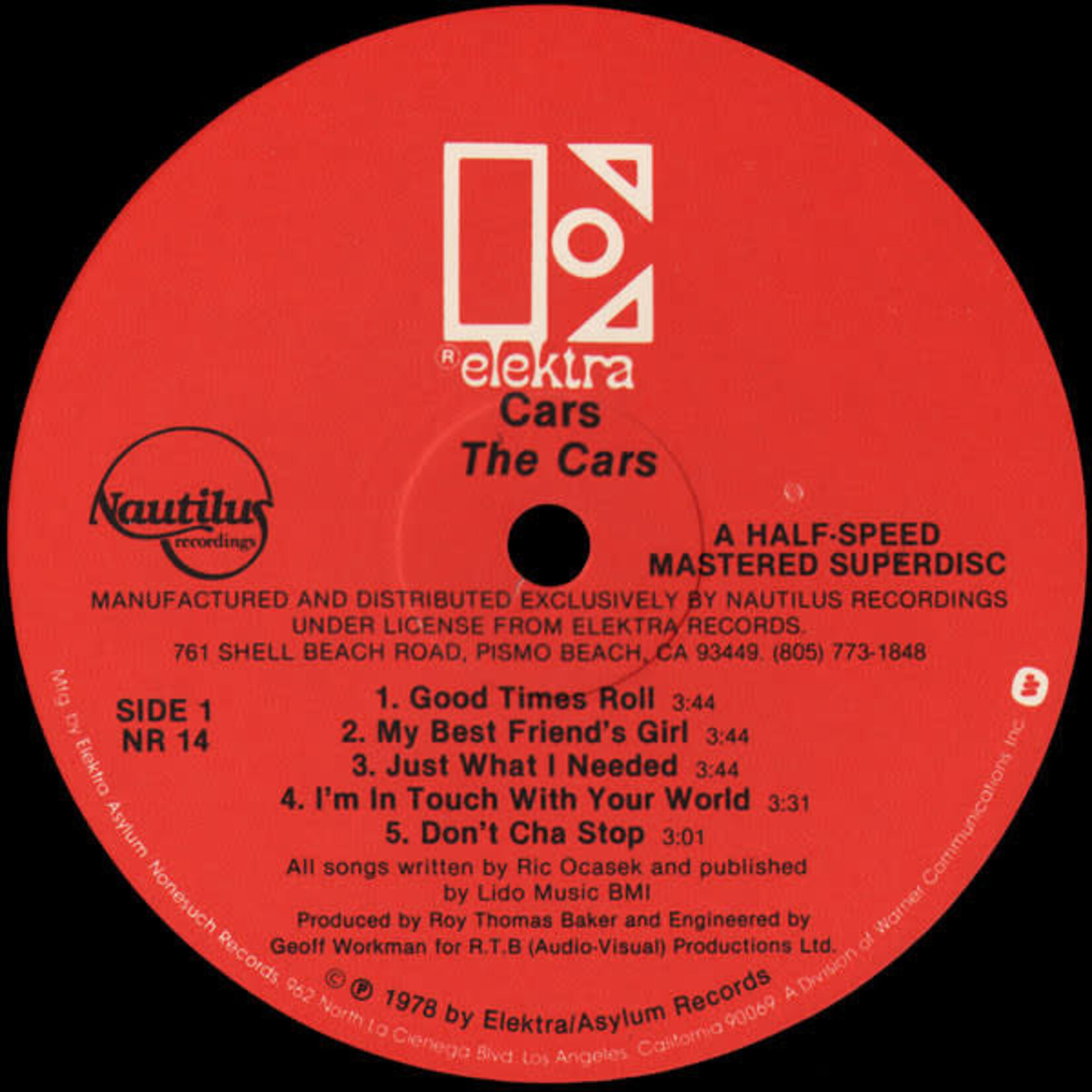 [Kollectible Vinyl] Cars: self-titled (Audiophile) [ELEKTRA/NAUTILUS]