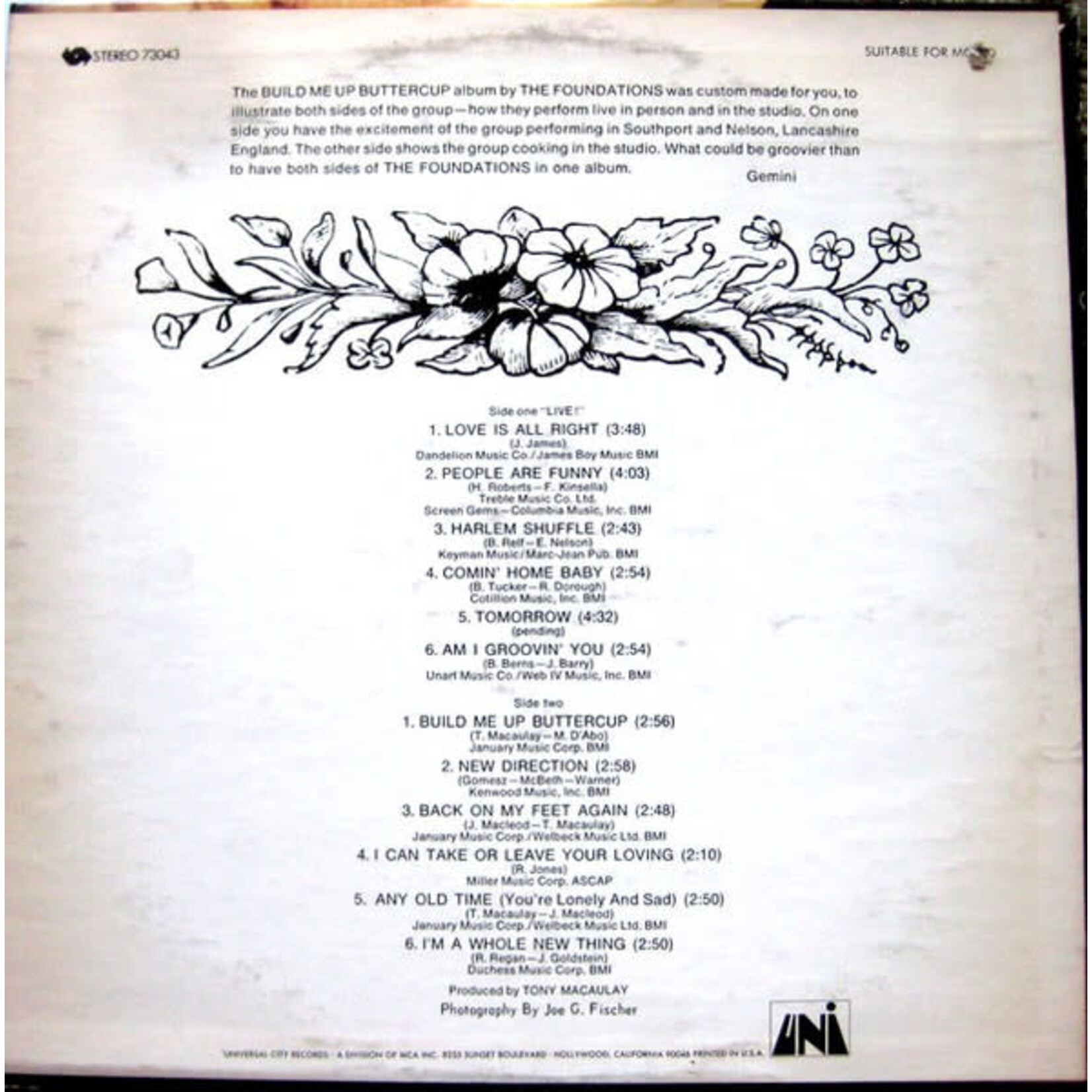 [Kollectible Vinyl] Foundations: Build Me Up Buttercup [UNI]