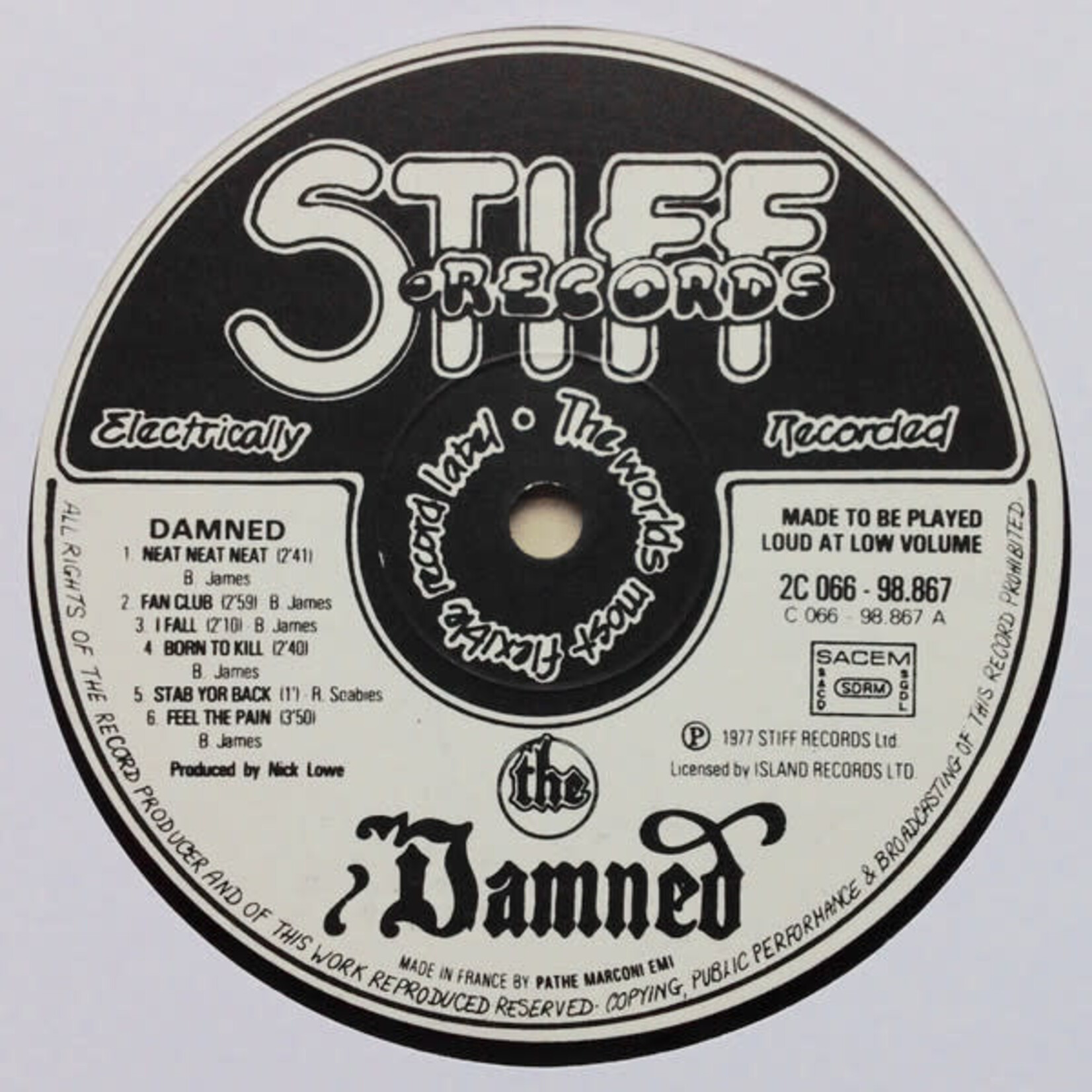 [Kollectible Vinyl] Damned: Damned, Damned, Damned [STIFF]