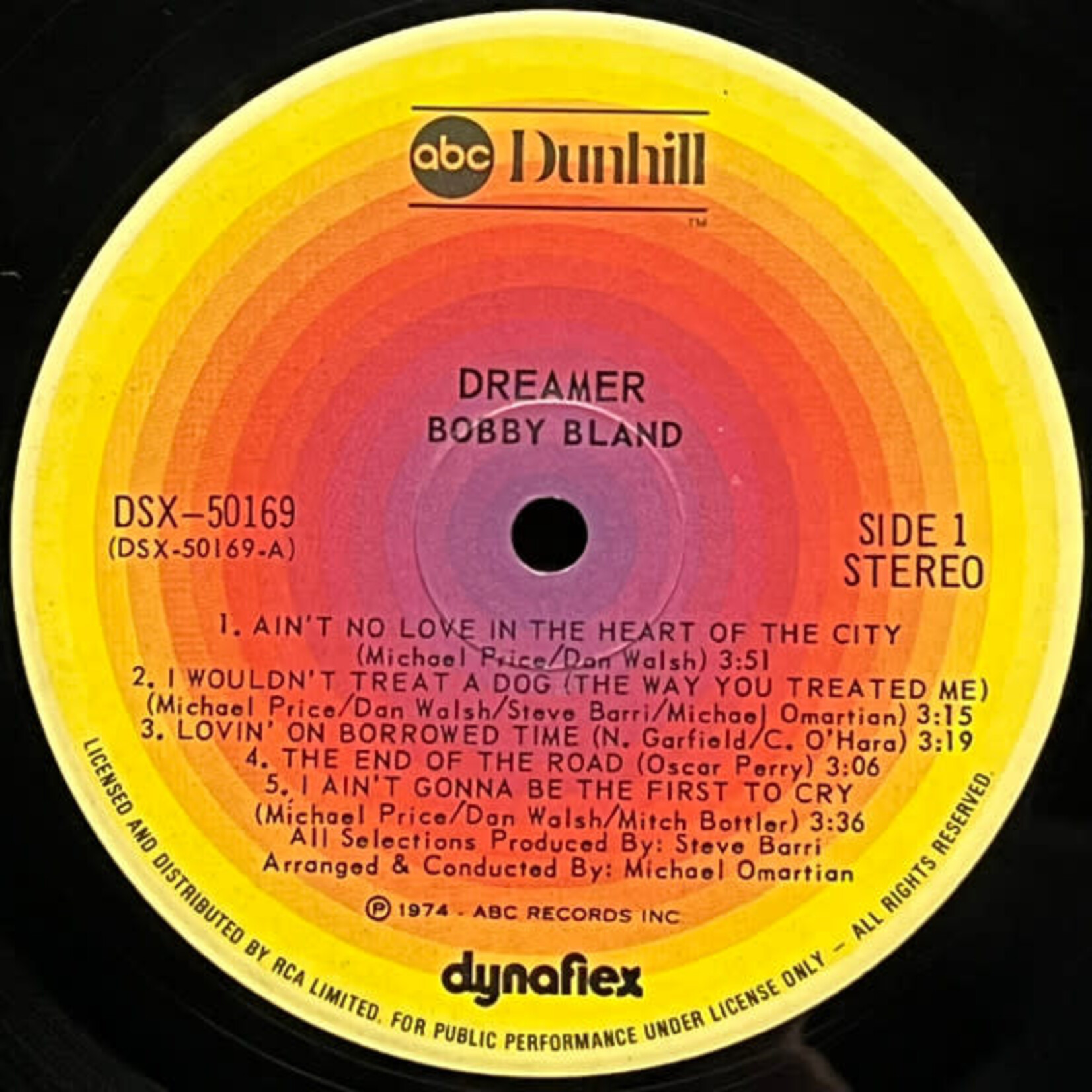 [Kollectible Vinyl] Bland, Bobby: Dreamer [ABC/DUNHILL]