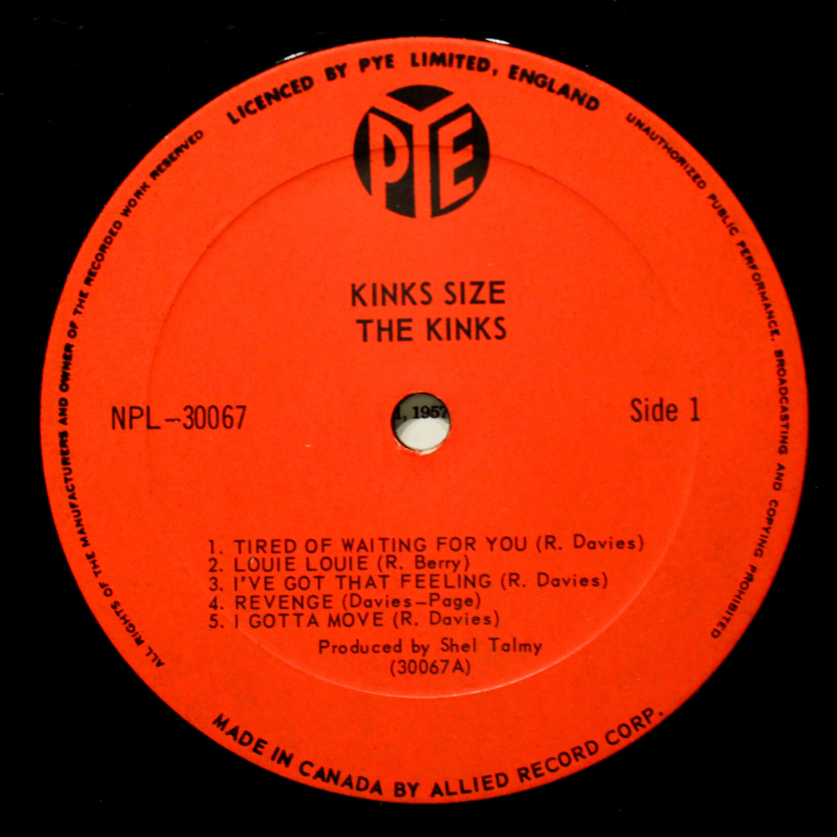 英7” Kinks Kinksize Session NEP24200 Pye Records /00080 7
