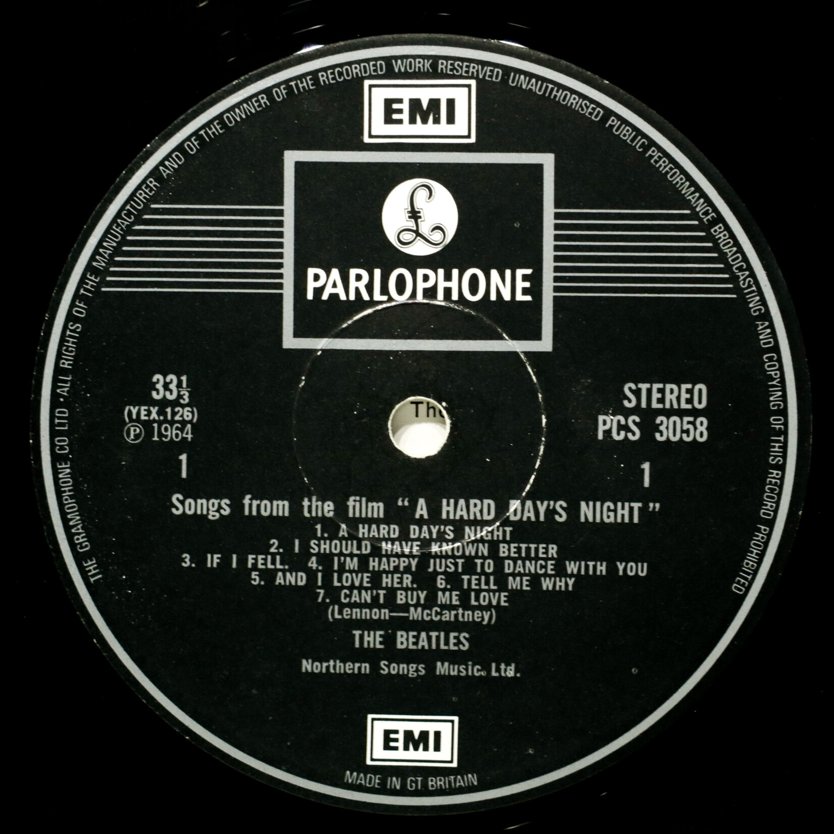 [Nick's Disk Pics] Beatles: Hard Day's Night [EMI]