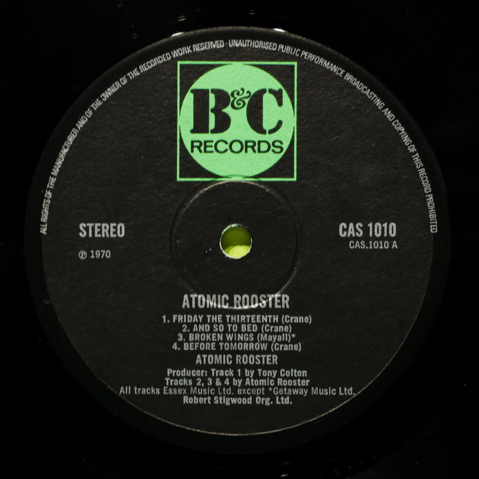 [Nick's Disk Pics] Atomic Rooster: Atomic Rooster [B&C]