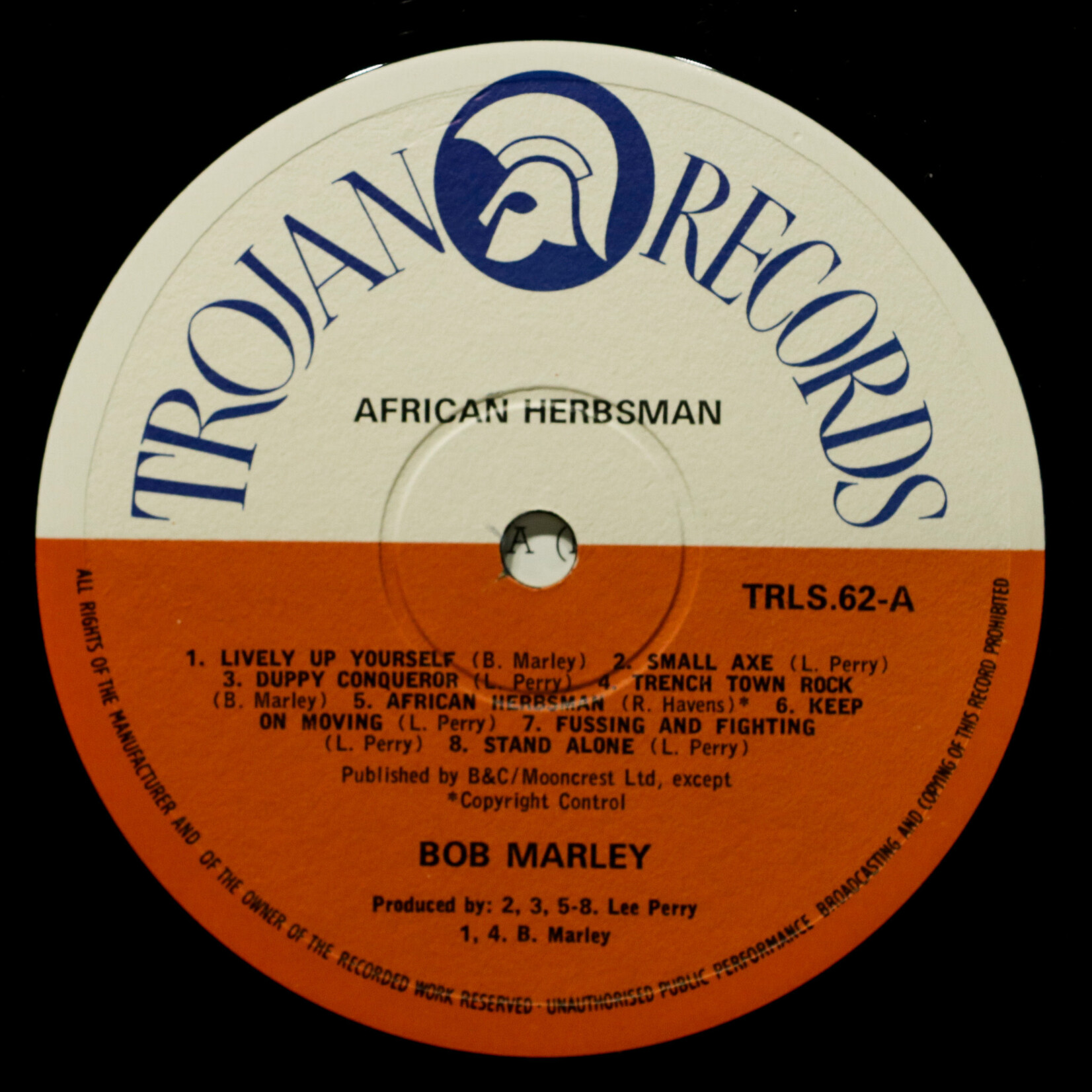 [Nick's Disk Pics] Marley, Bob And The Wailers: African Herbsman [TROJAN]