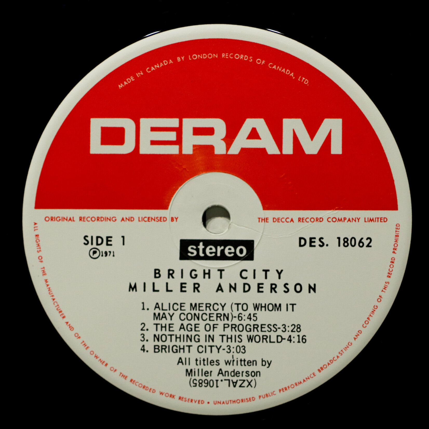 [Nick's Disk Pics] Anderson, Miller: Bright City [DERAM]
