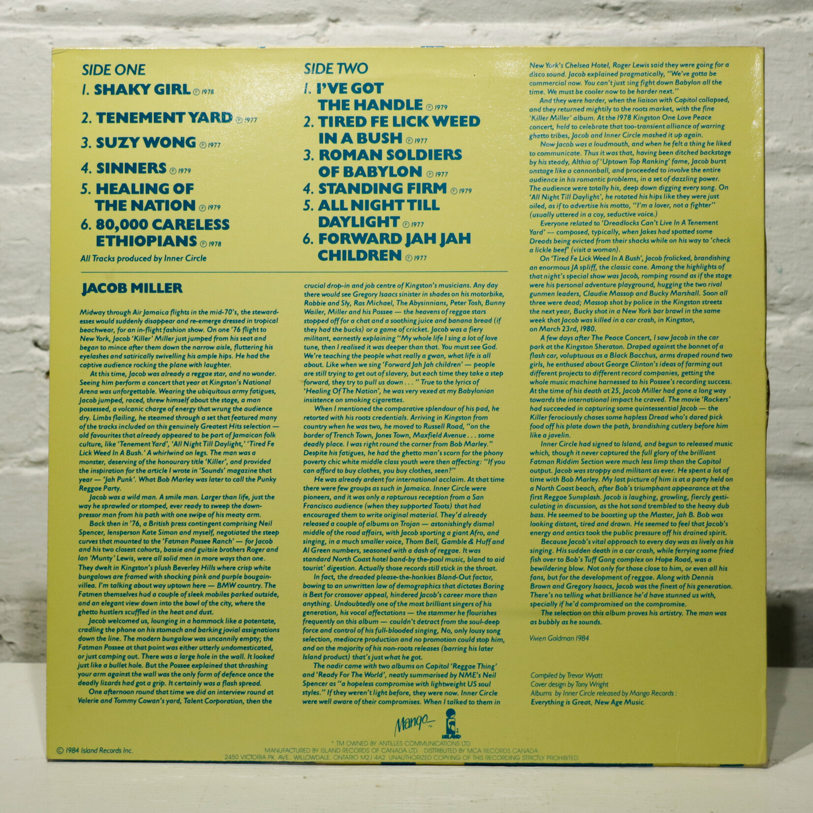 [Nick's Disk Pics] Miller, Jacob & Inner Circle: Reggae Greats [ISLAND]