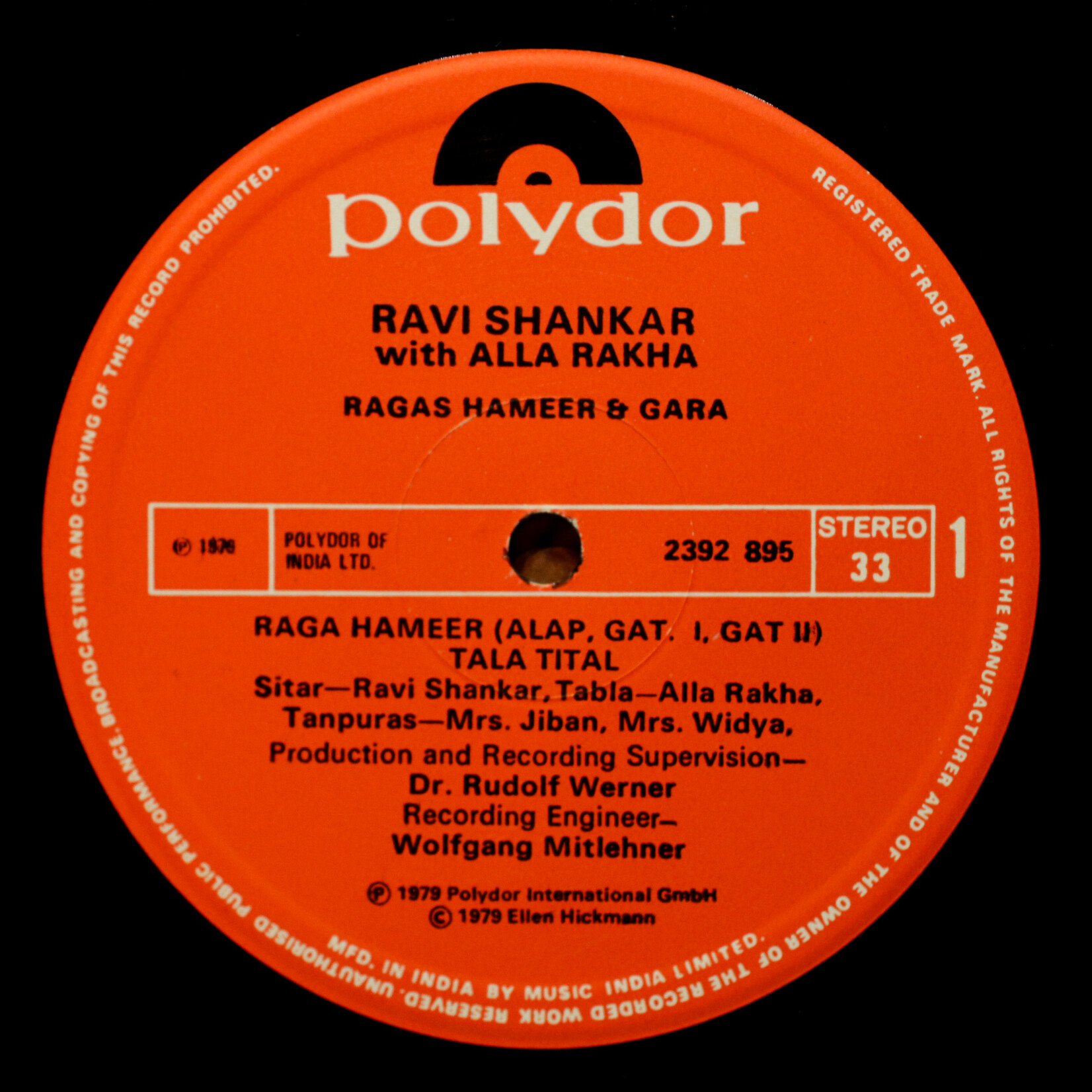 [Nick's Disk Pics] Shankar, Ravi: Ragas Hameer & Gara [POLYDOR]