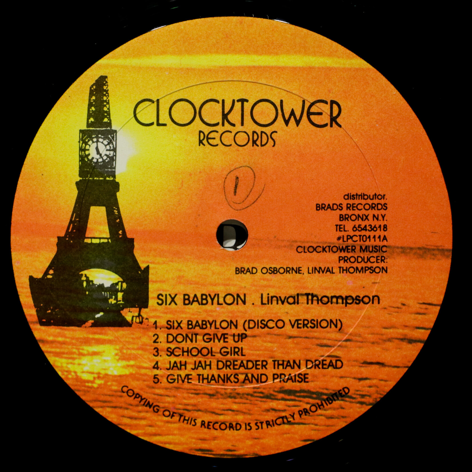 [Nick's Disk Pics] Thompson, Linval: Six Babylon [CLOCKTOWER]