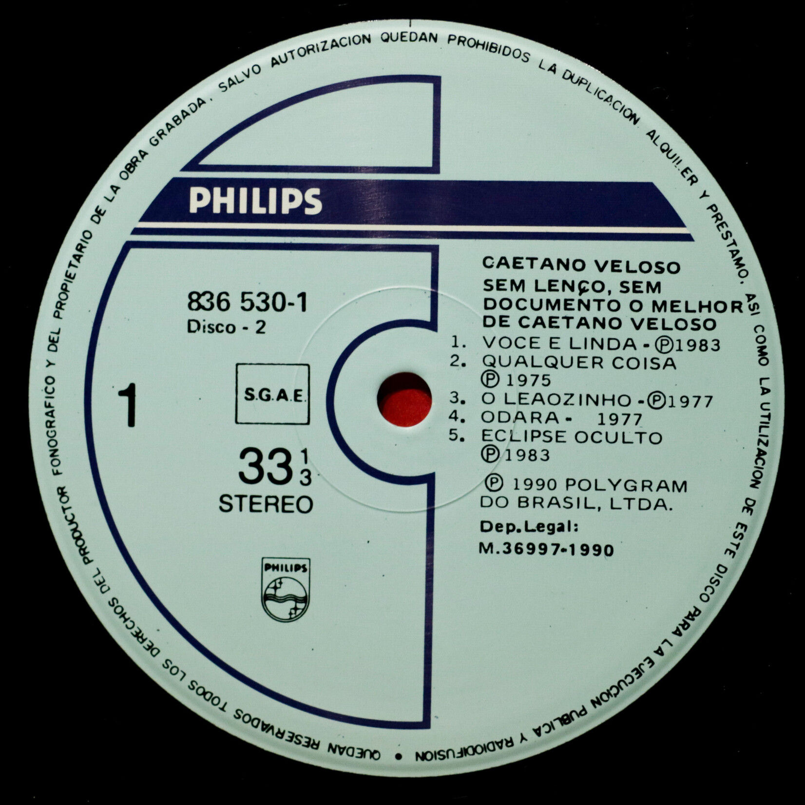 [Nick's Disk Pics] Caetano, Veloso: Sem Lenço, Sem Documento (O Melhor De Caetano Veloso) [PHILIPS]