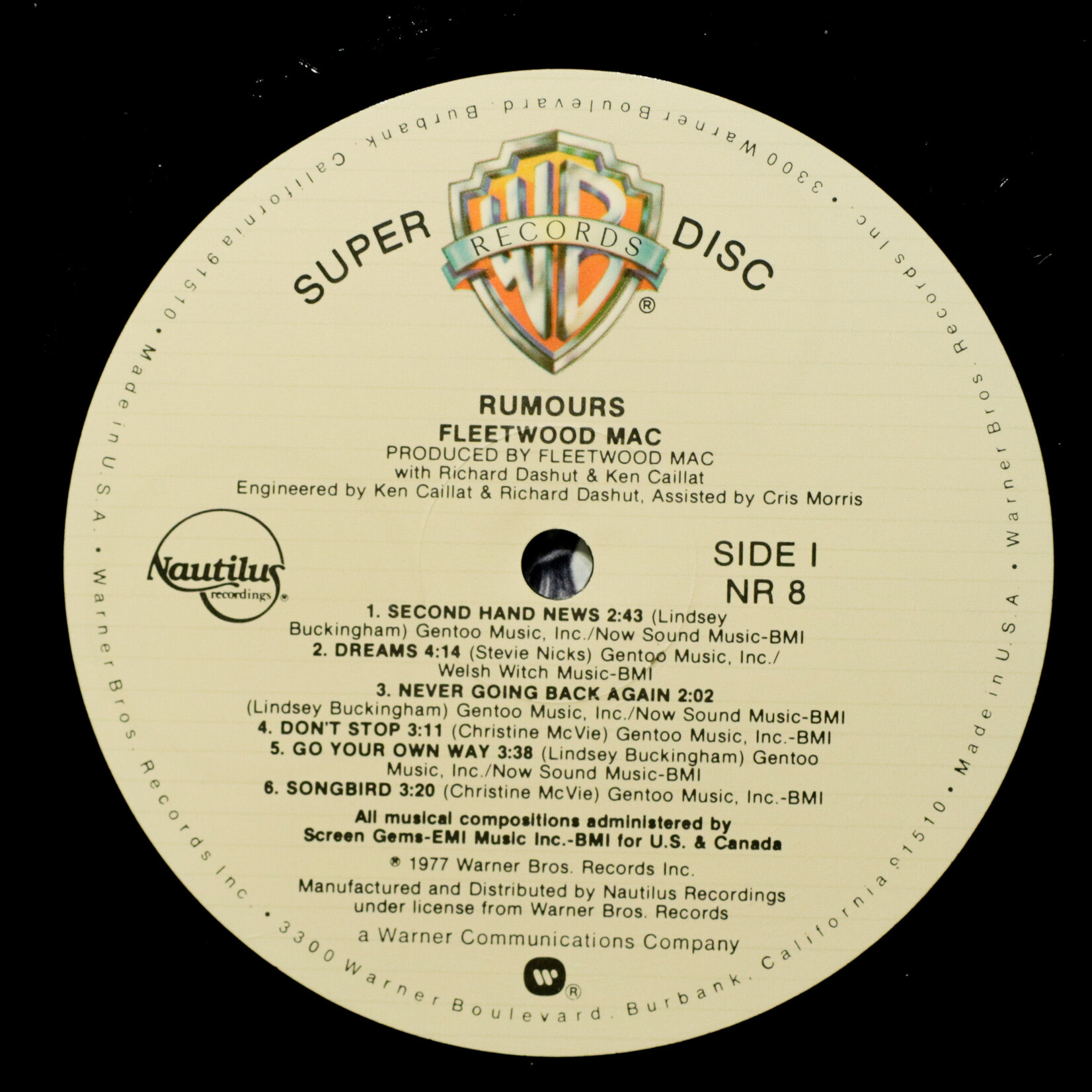 [Nick's Disk Pics] Fleetwood Mac: Rumours (Audiophile Press) [WARNER]