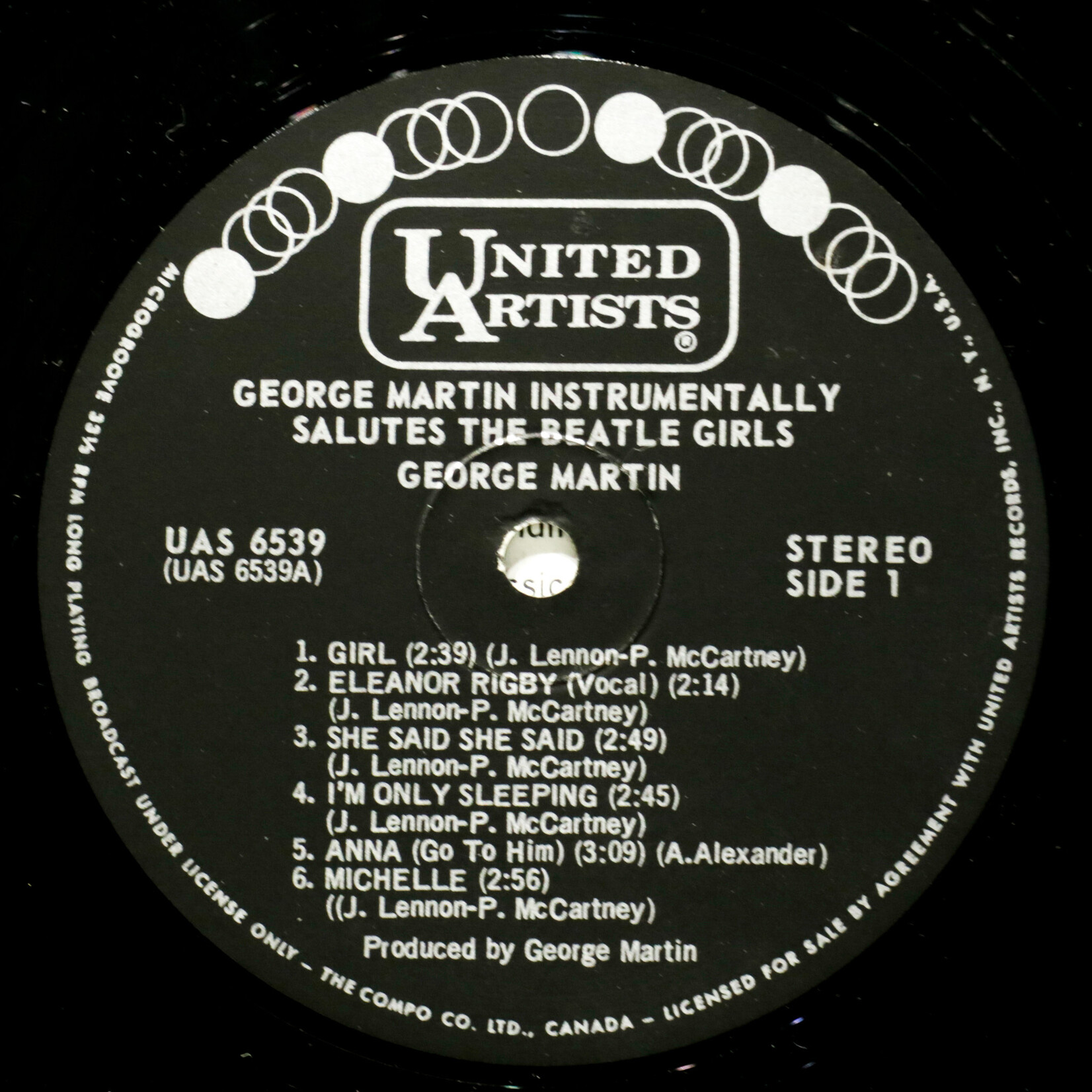 [Nick's Disk Pics] Martin, George: ...Instrumentally Salutes The Beatle Girls [UNITED]