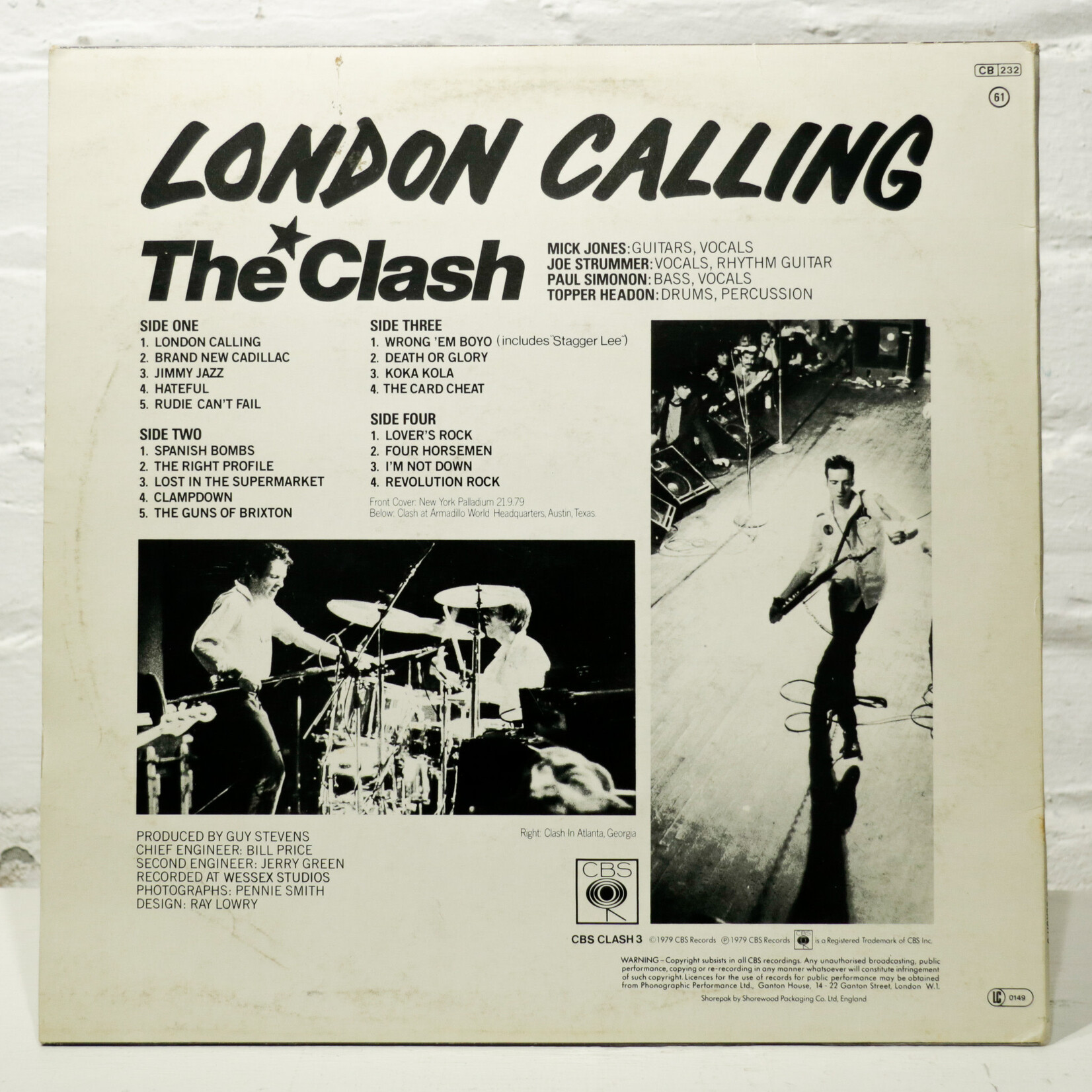 [Nick's Disk Pics] Clash: London Calling (2LP) [CBS]