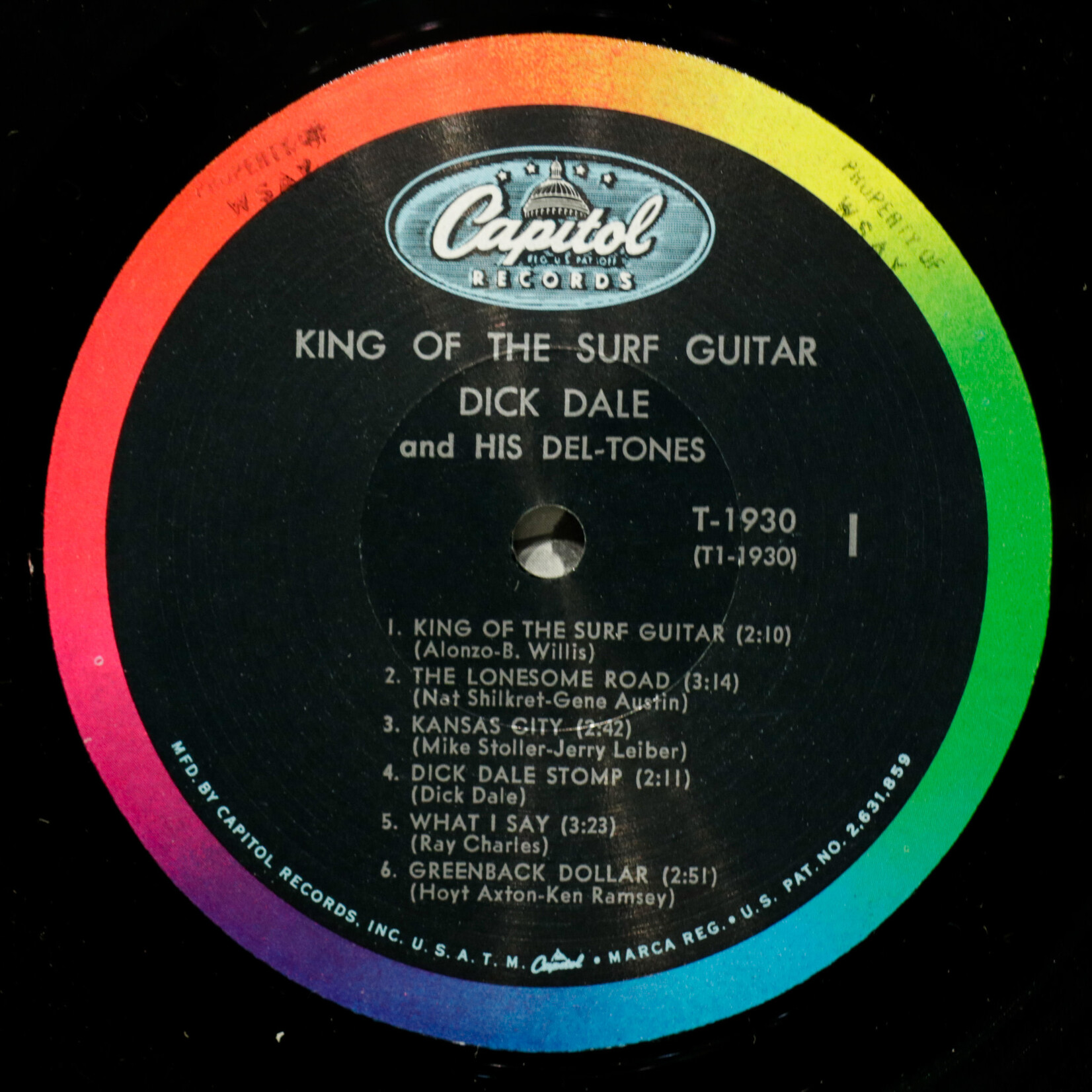 [Nick's Disk Pics] Dale, Dick & His Del-Tones: King of the Surf Guitar [CAPITOL]