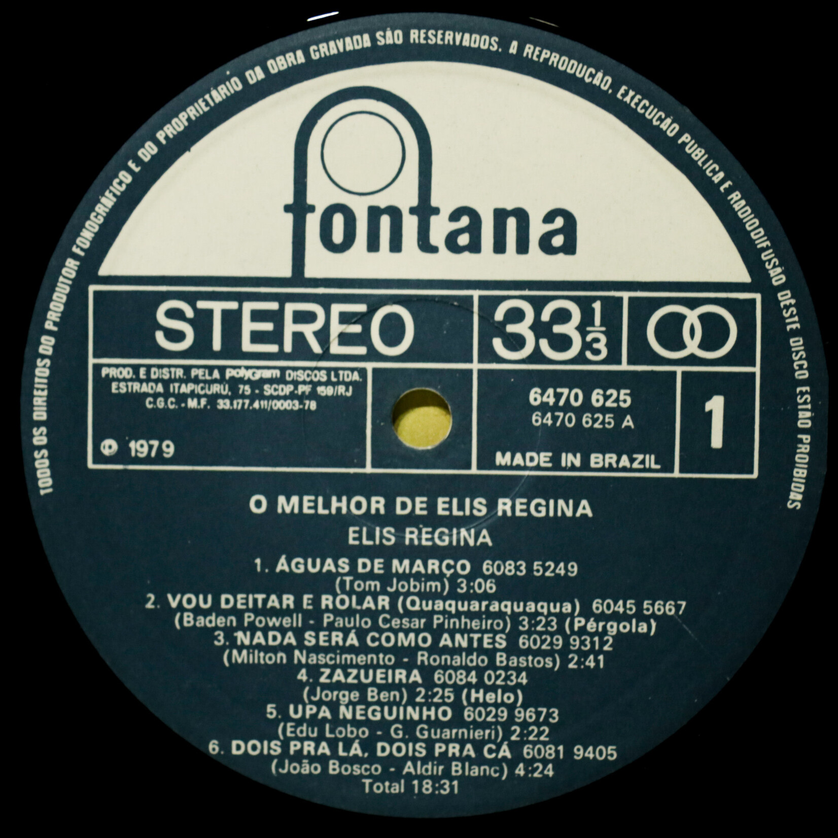 [Nick's Disk Pics] Regina, Elis: O Melhor De Elis Regina [FONTANA]