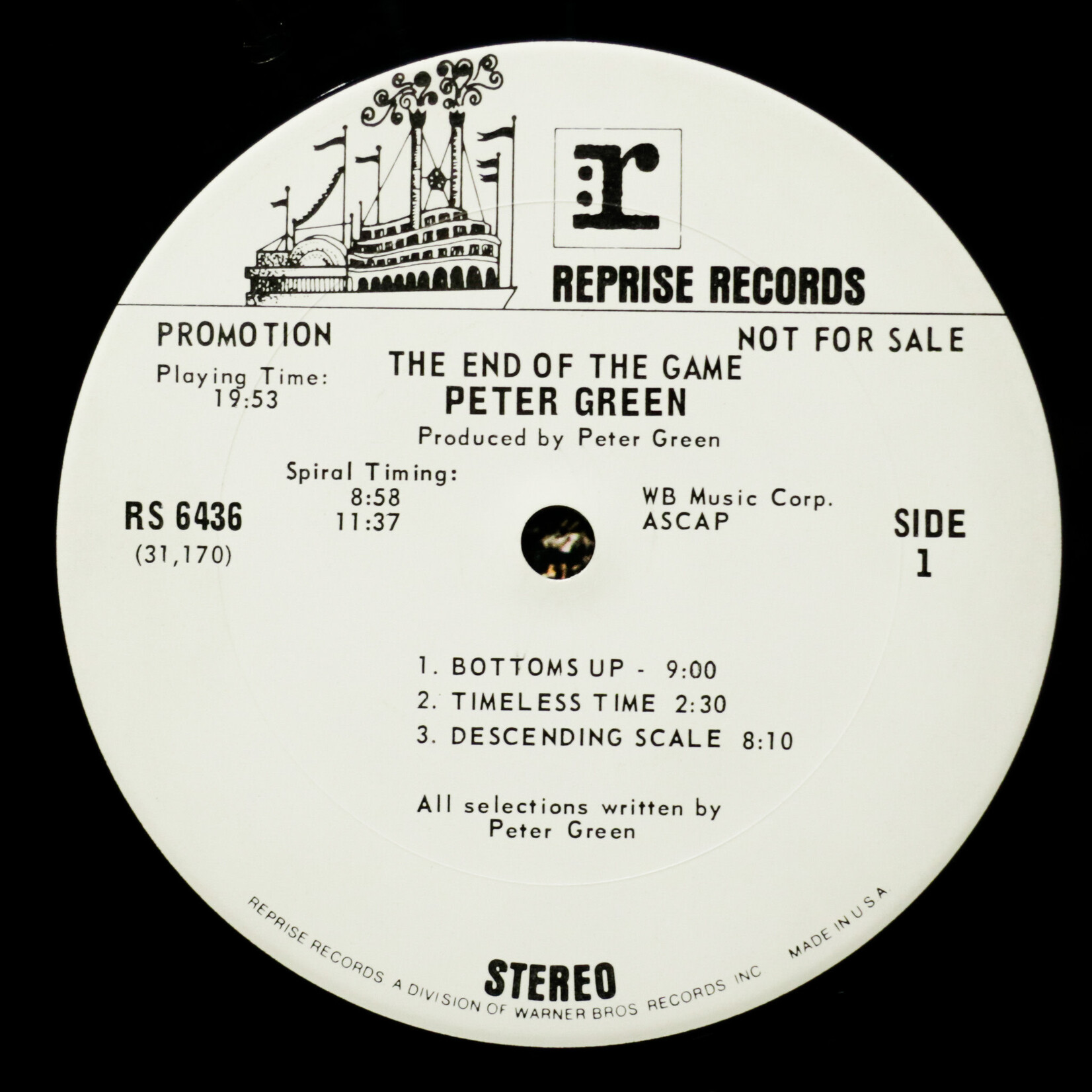 [Nick's Disk Pics] Green, Peter: The End Of The Game [REPRISE]