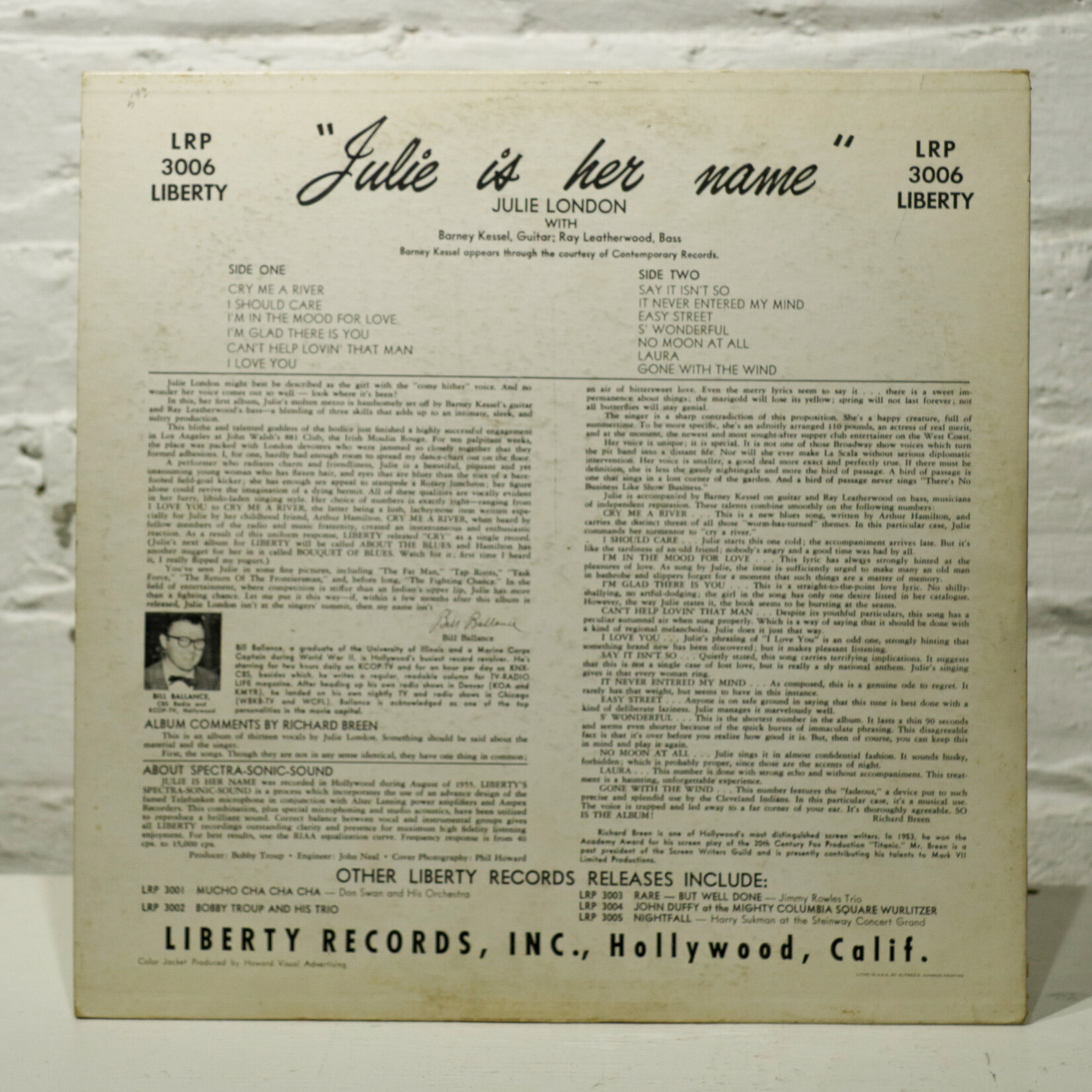[Nick's Disk Pics] London, Julie: Julie Is Her Name [LIBERTY]