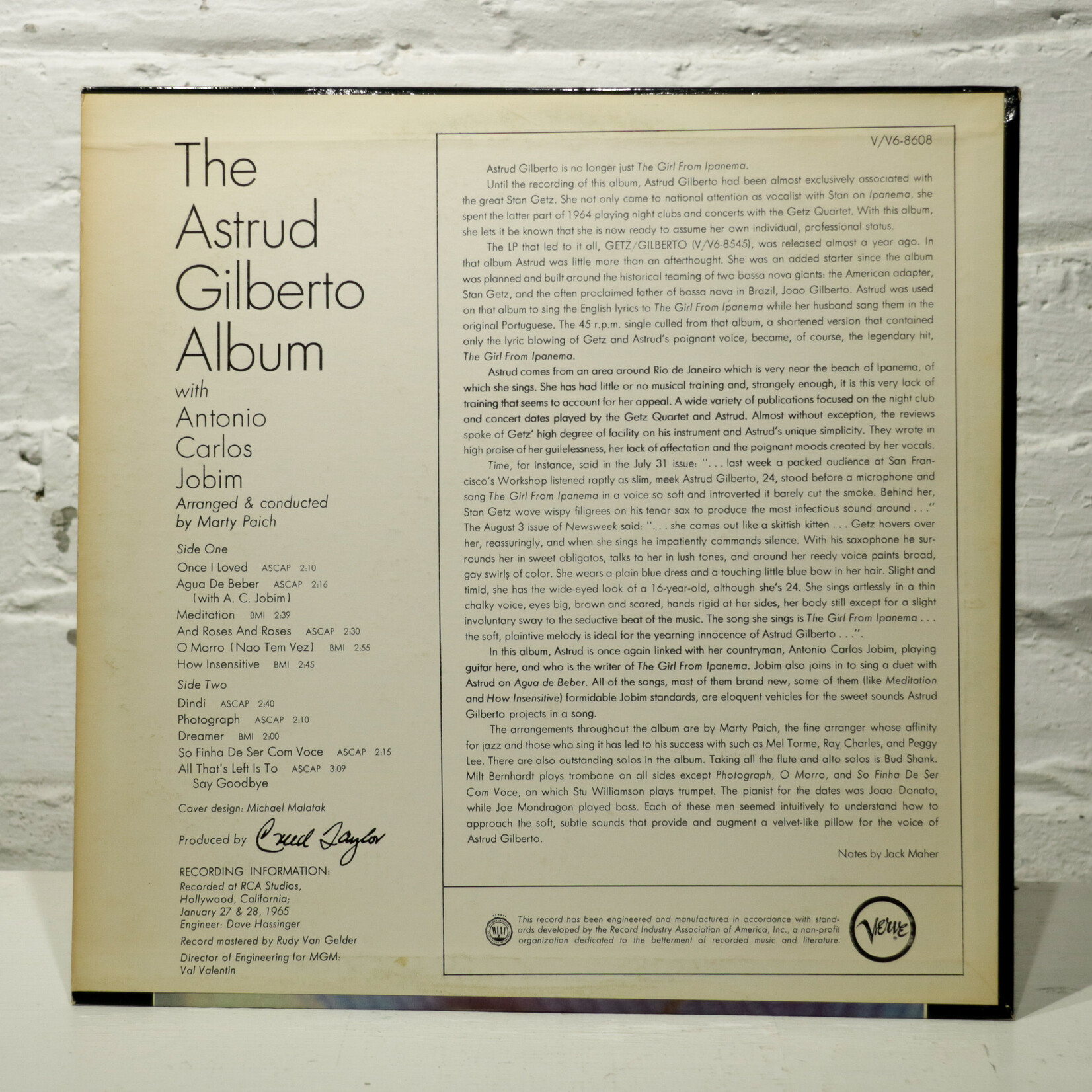 [Nick's Disk Pics] Astrud Gilberto: The Astrud Gilberto Album [VERVE]