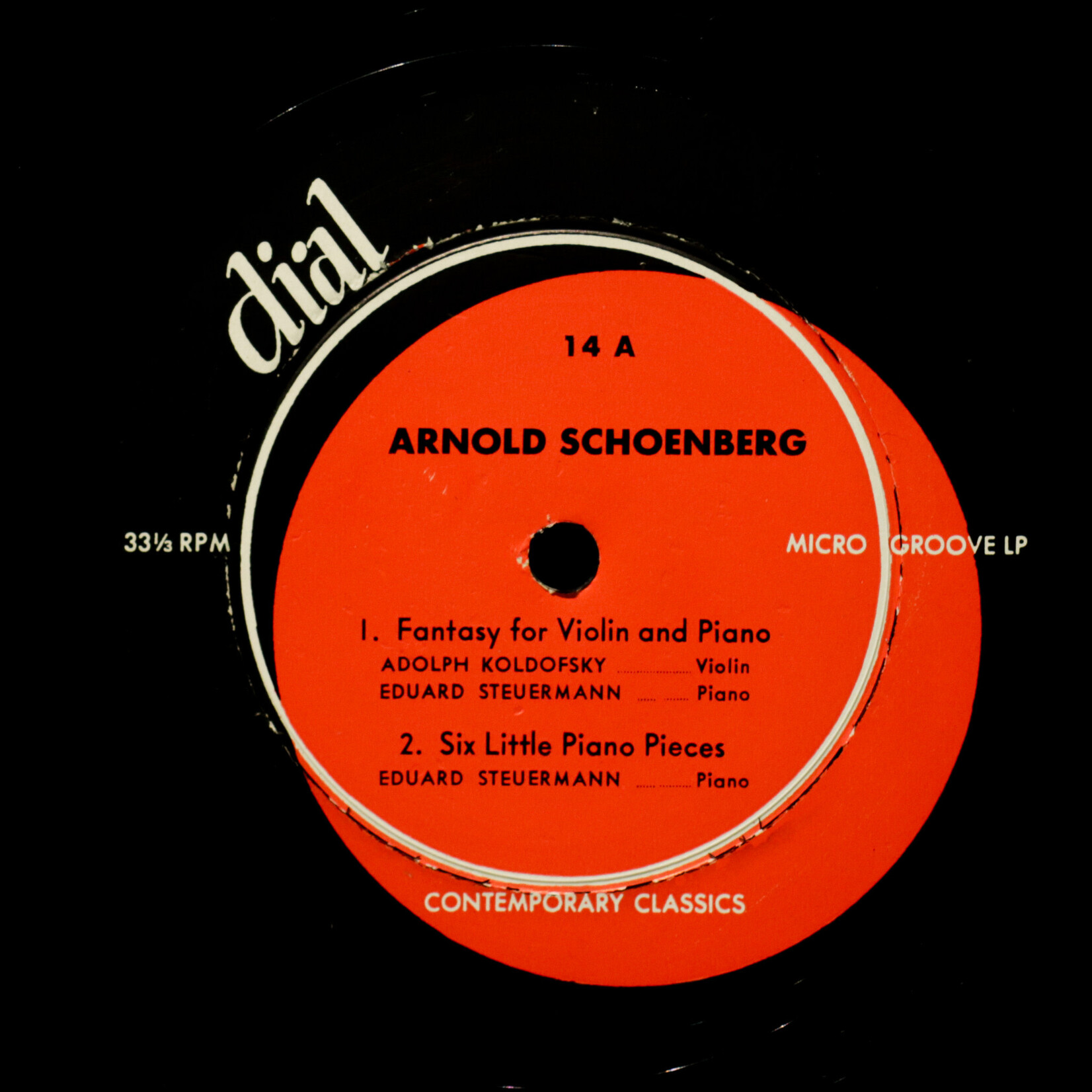 [Nick's Disk Pics] Schoenberg, Arnold: Fantasy For Violin and Piano [DIAL]