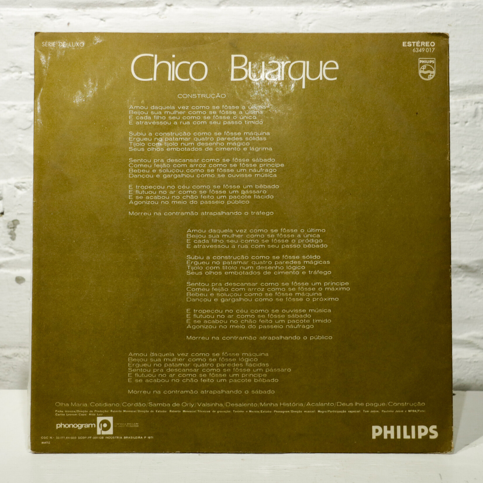[Nick's Disk Pics] Chico Buarque: Construção [PHILIPS]
