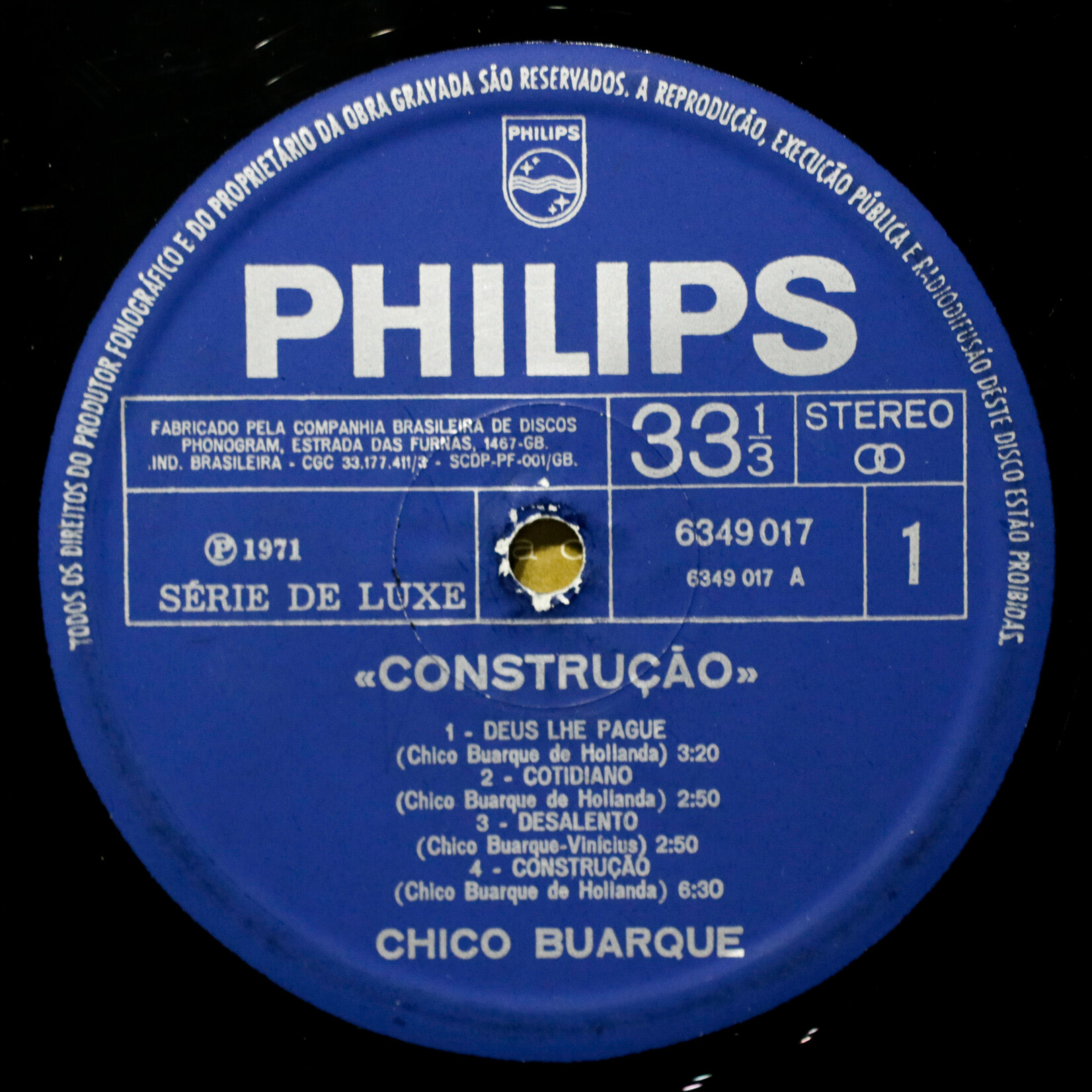 [Nick's Disk Pics] Chico Buarque: Construção [PHILIPS]