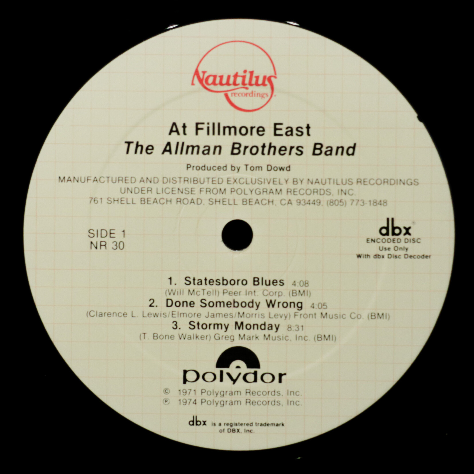 [Nick's Disk Pics] Allman Brothers Band: Live at the Fillmore East [POLYDOR]
