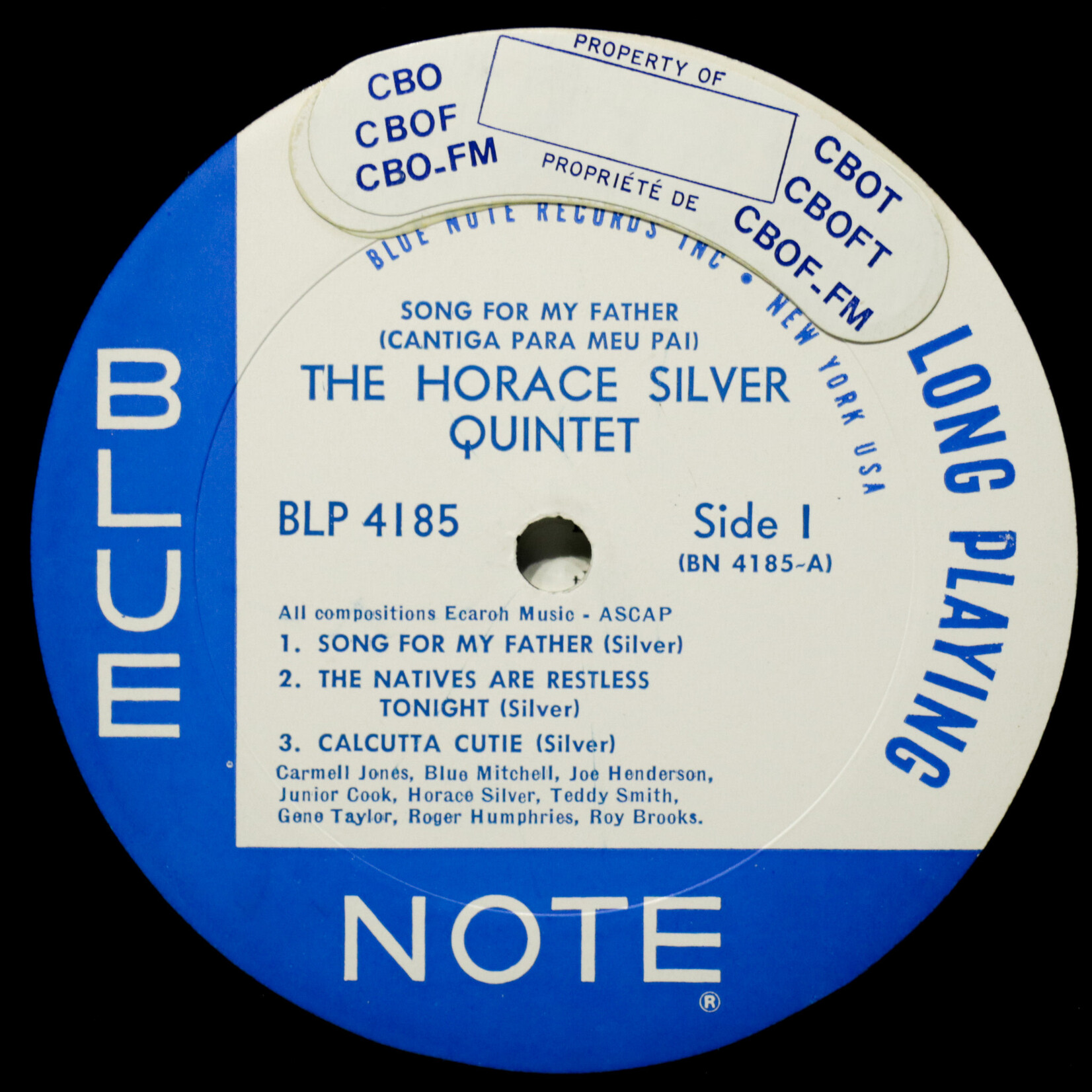 [Nick's Disk Pics] Silver, Horace Quintet: Song For My Father [BLUE NOTE]