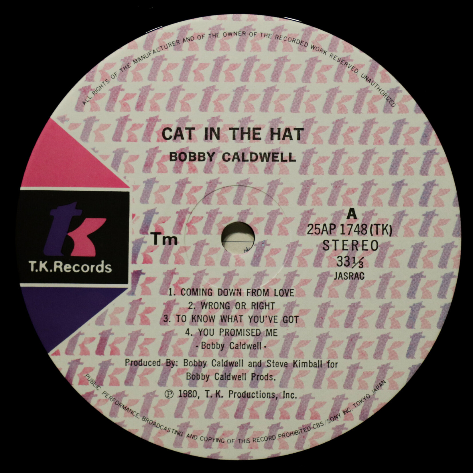 [Nick's Disk Pics] Caldwell, Bobby: Cat In The Hat [T.K RECORDS]