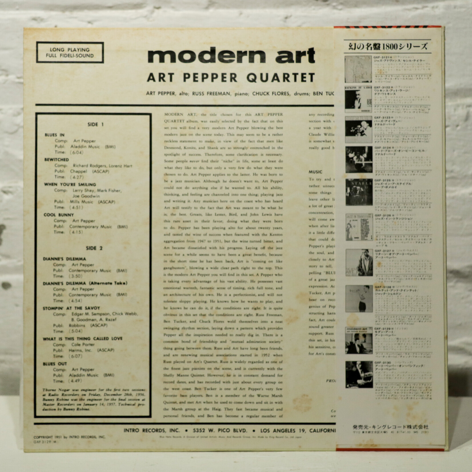 [Nick's Disk Pics] Pepper, Art Quartet: Modern Art  [INTRO]