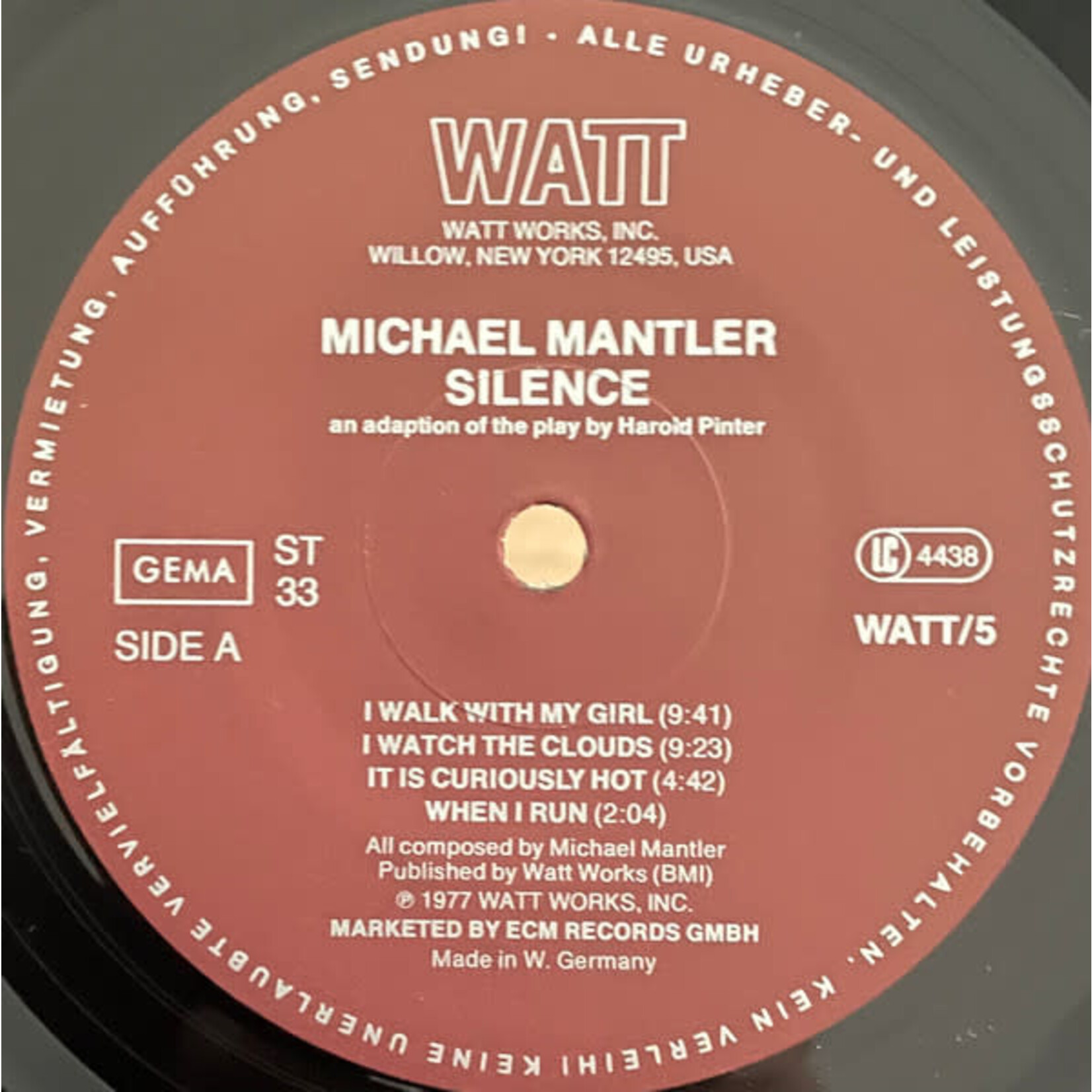 [Kollectibles] Mantler, Michael: Silence [WATT]