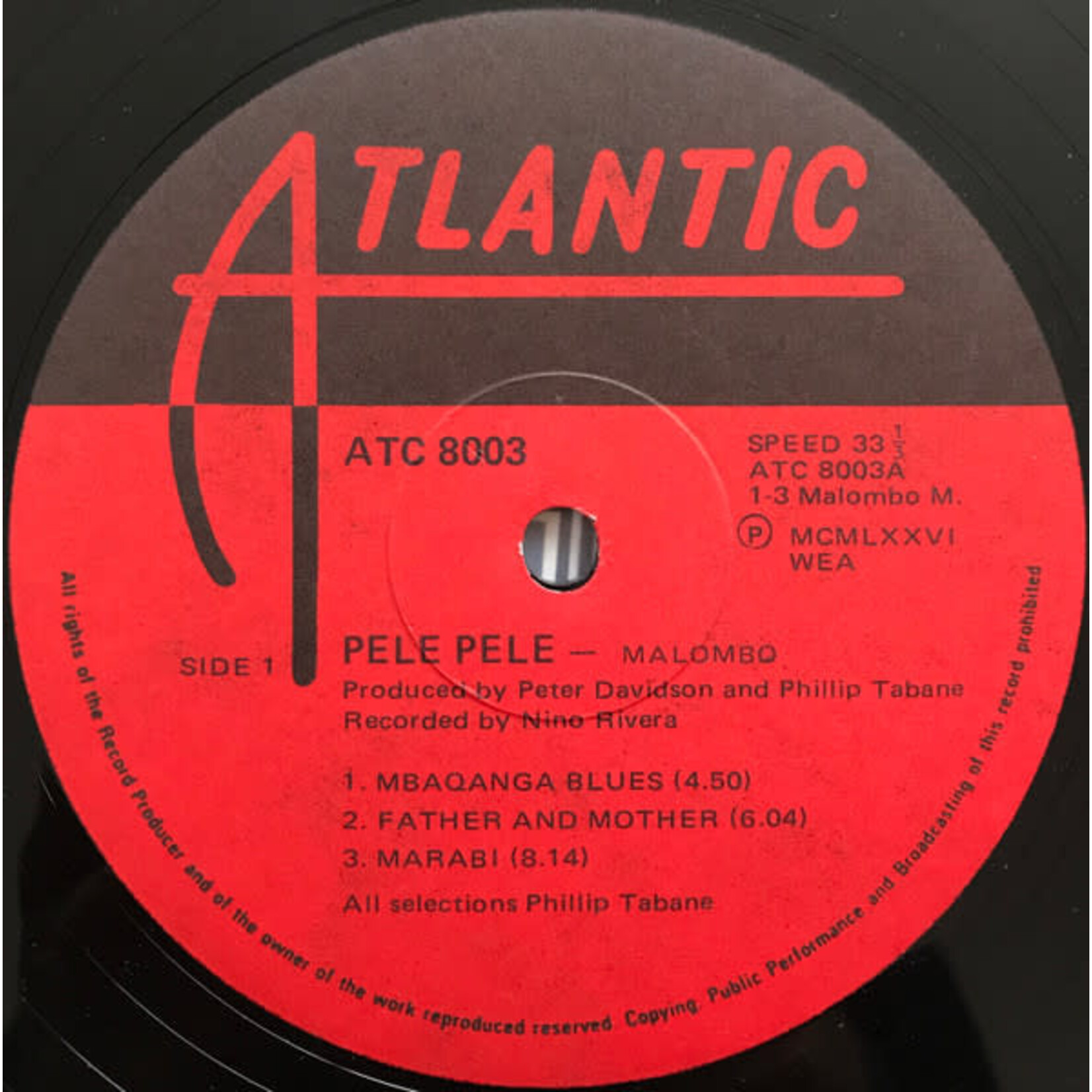 [Kollectible Vinyl] Malombo: Pele Pele [ATLANTIC]
