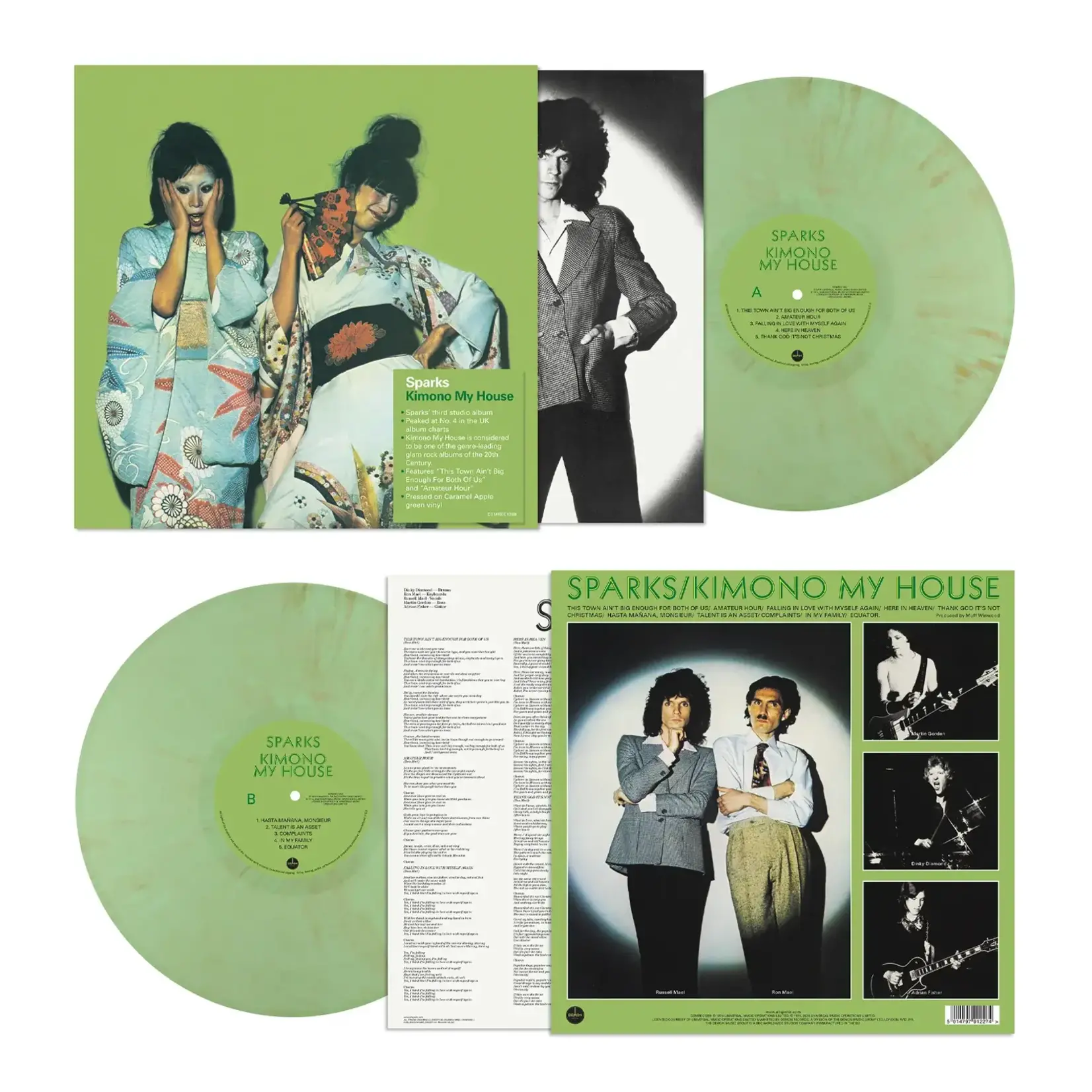 [New] Sparks: Kimono My House (50th anniversary) (green vinyl) [DEMON]