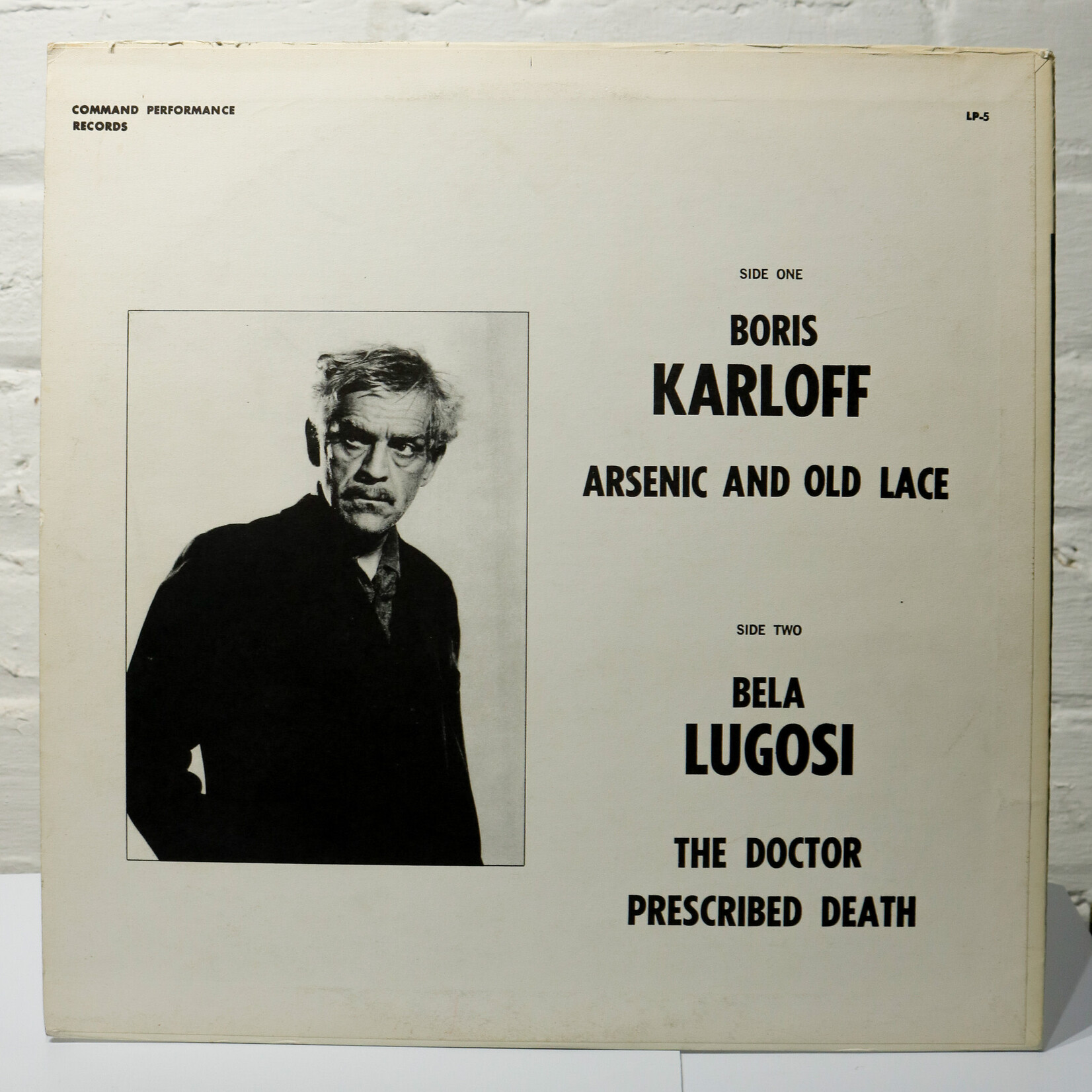 [Nick's Disk Pics] Karloff, Boris & Bela Lugosi: Arsenic and Old Lace/ The Doctor Prescribed Death [COMMAND PERFORMANCE]