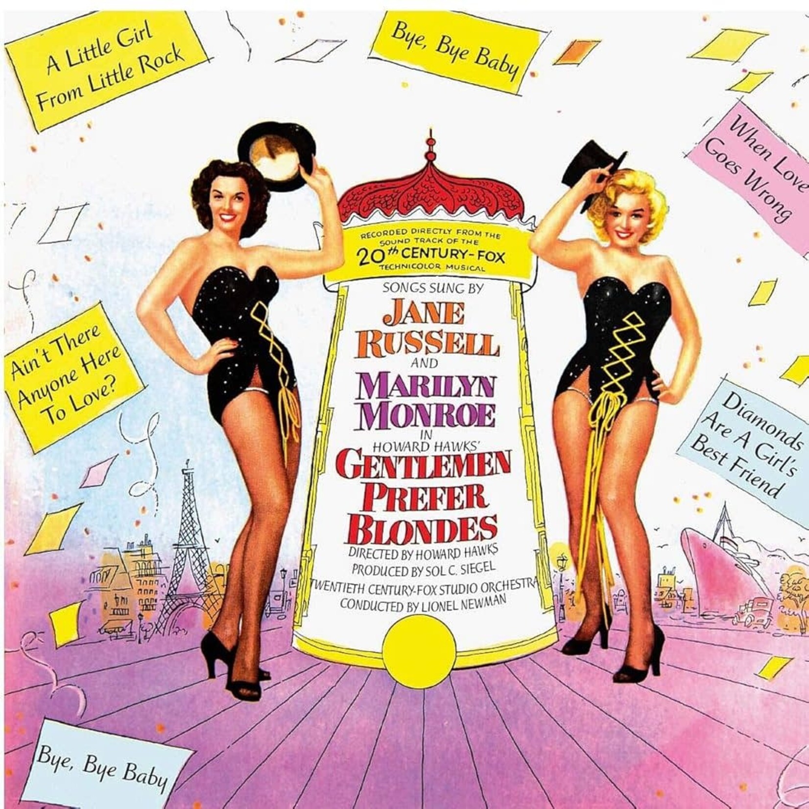[Kollectible Vinyl] Russell, Jane & Marilyn Monroe: Gentleman Prefer Blondes 7" (1953, Canada, VG, Soundtrack) [MGM]